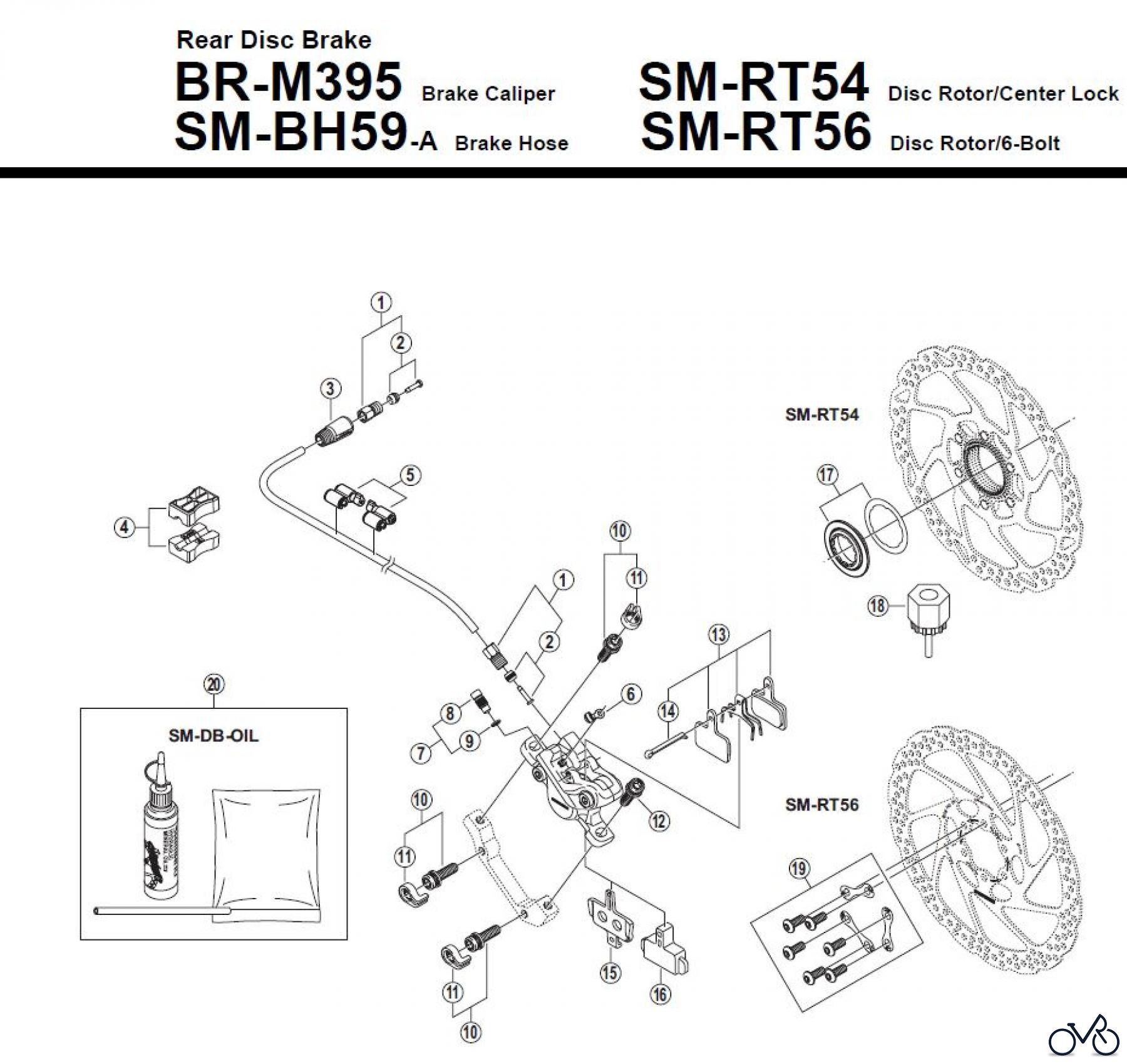 Shimano BR Brake - Bremse BR-M395-R-3268 Rear Disc Brake