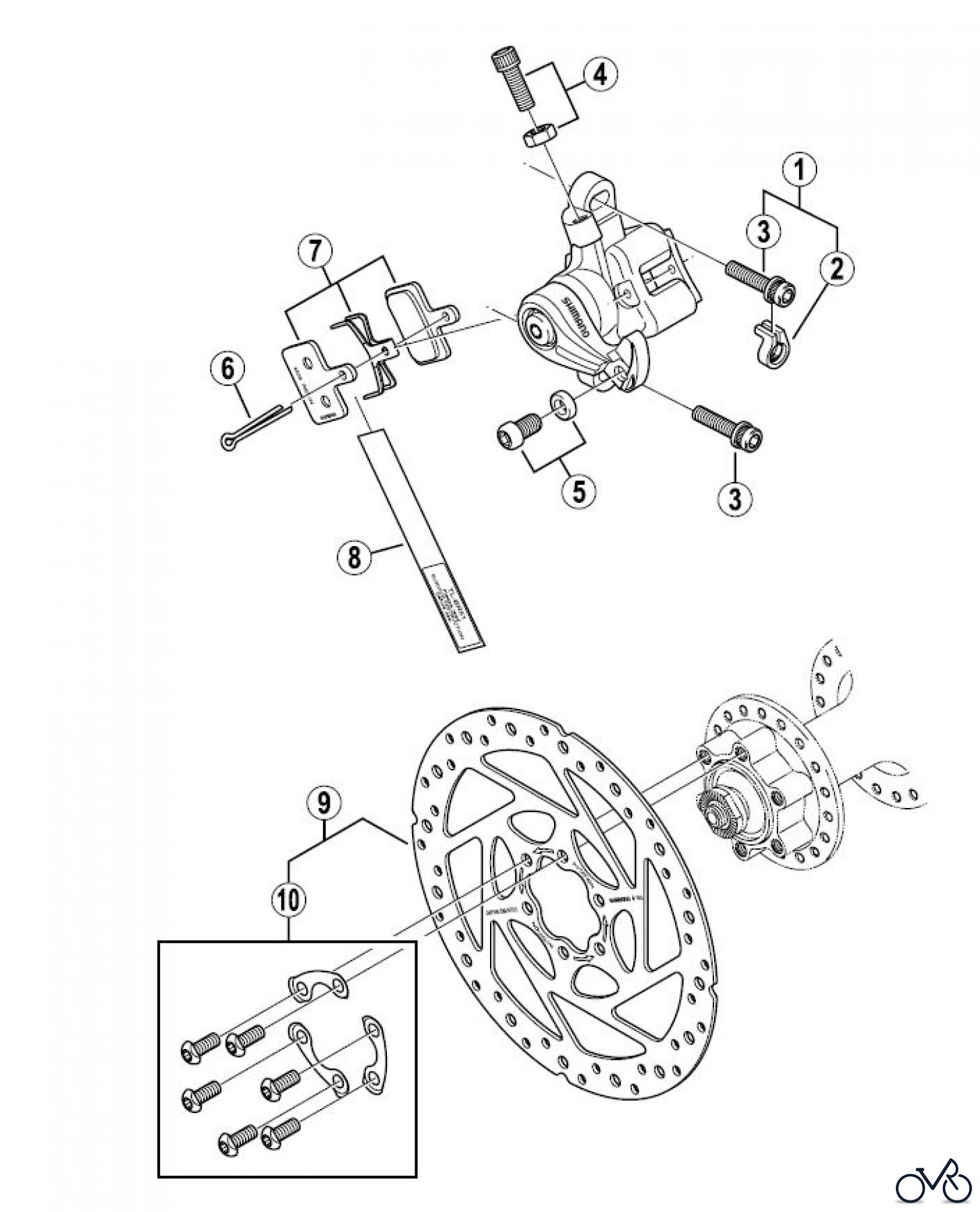 Shimano BR Brake - Bremse BR-M475-M2180 Front Disc Brake