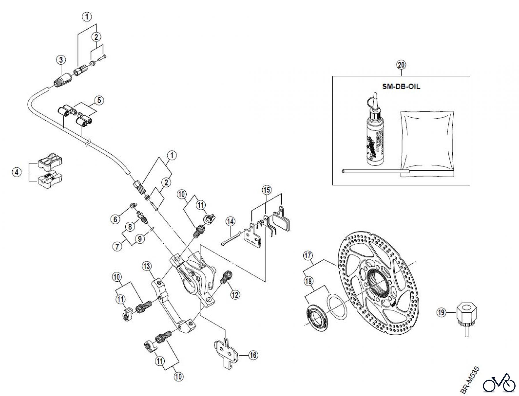 Shimano BR Brake - Bremse BR-M485-R-2765 Rear Disc Brake Scheibenbremse Hinten