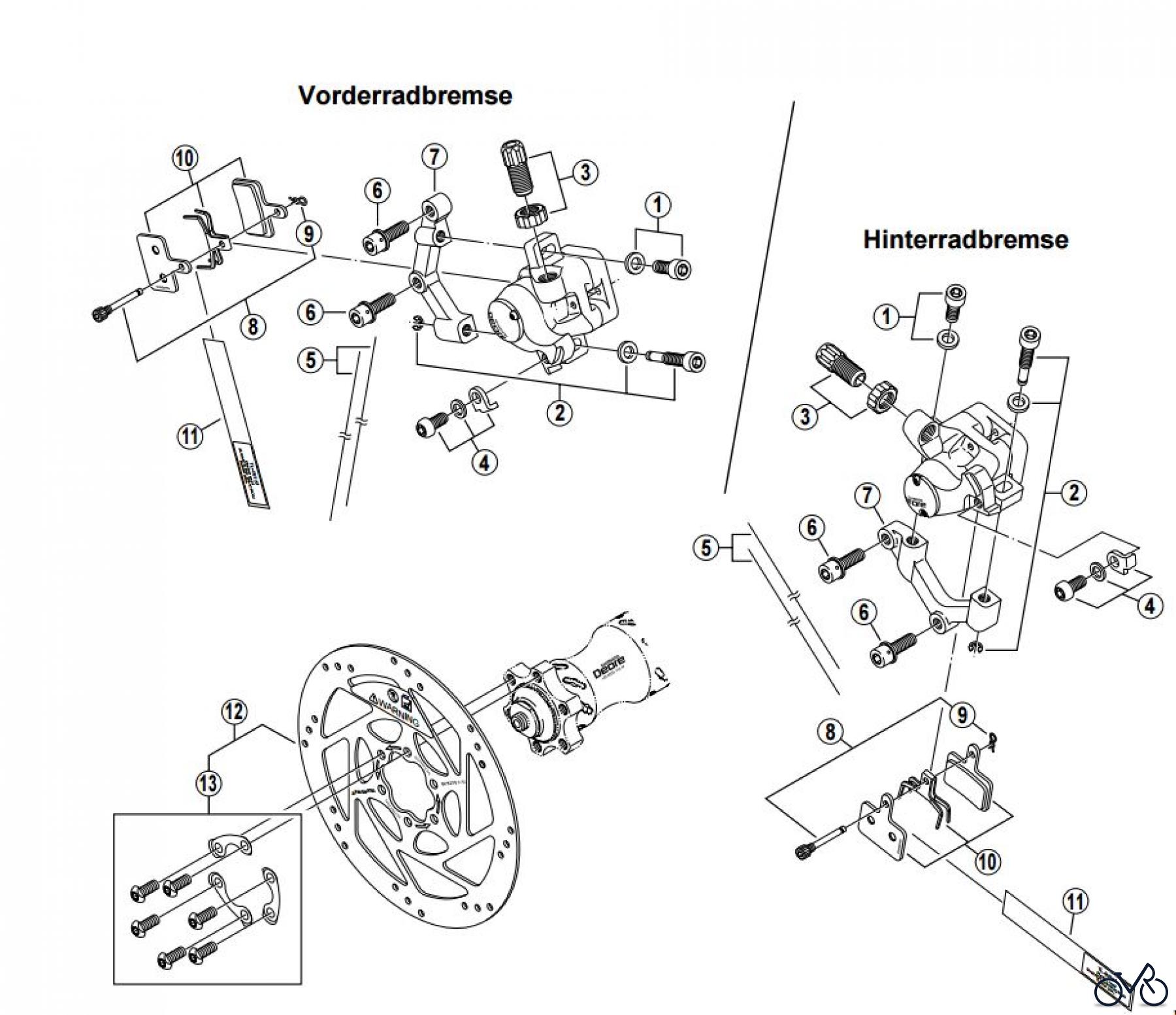 Shimano BR Brake - Bremse BR-M515-2001 SHIMANO DEORE Scheibenbremse