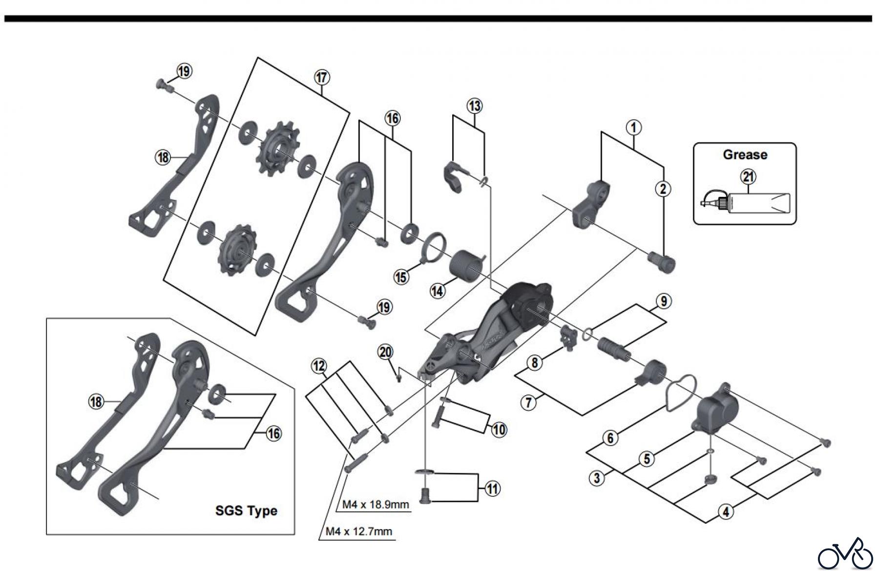 Shimano RD Rear Derailleur - Schaltwerk RD-M9000 -3787