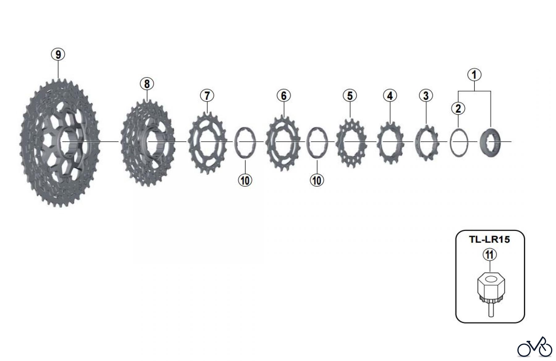 Shimano CS Cassette / Zahnkranz CS-M8000 DEORE XT Kasette 11-fach