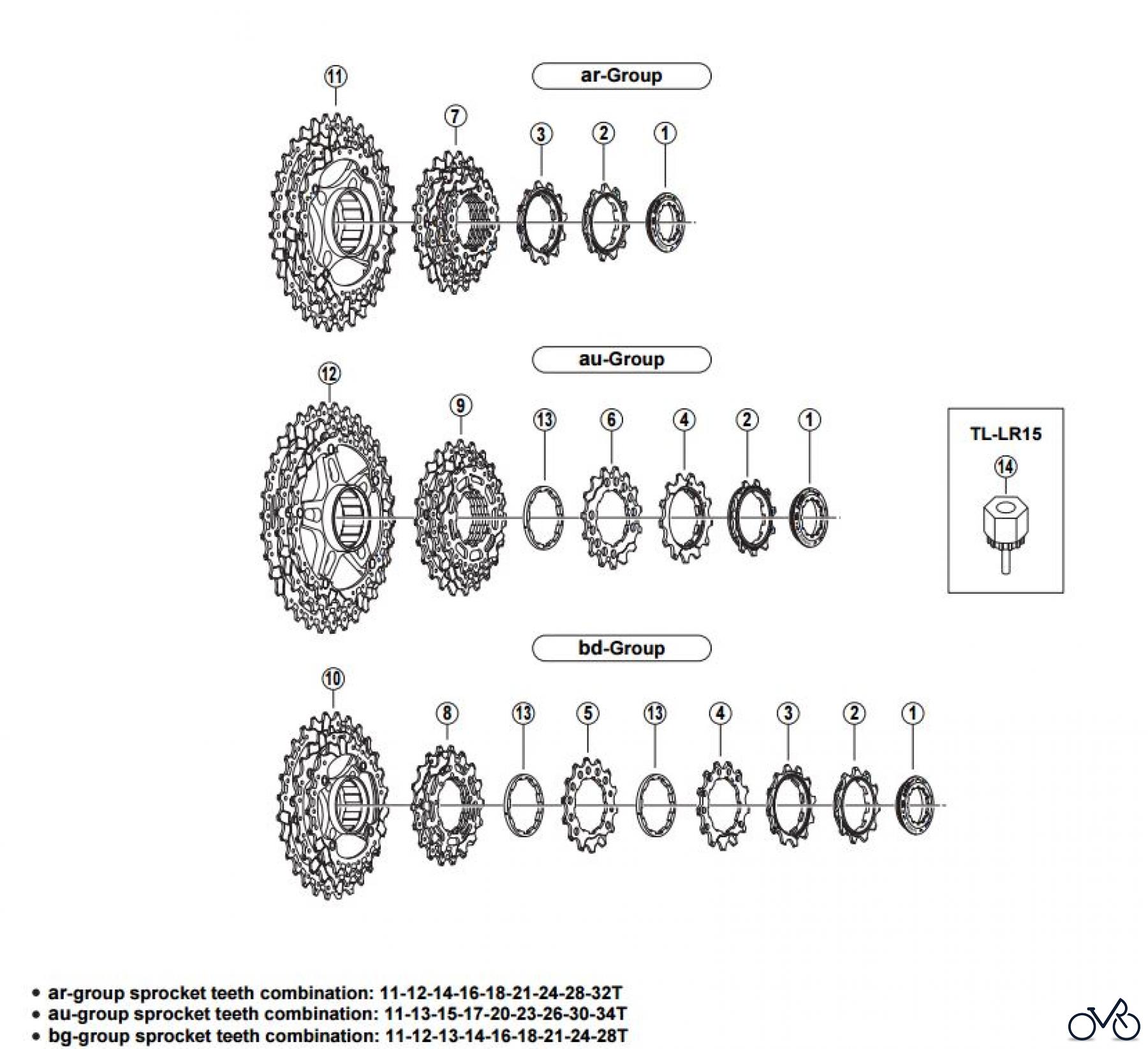 Shimano CS Cassette / Zahnkranz CS-HG80-2804 Cassette Sprocket 9-Speed