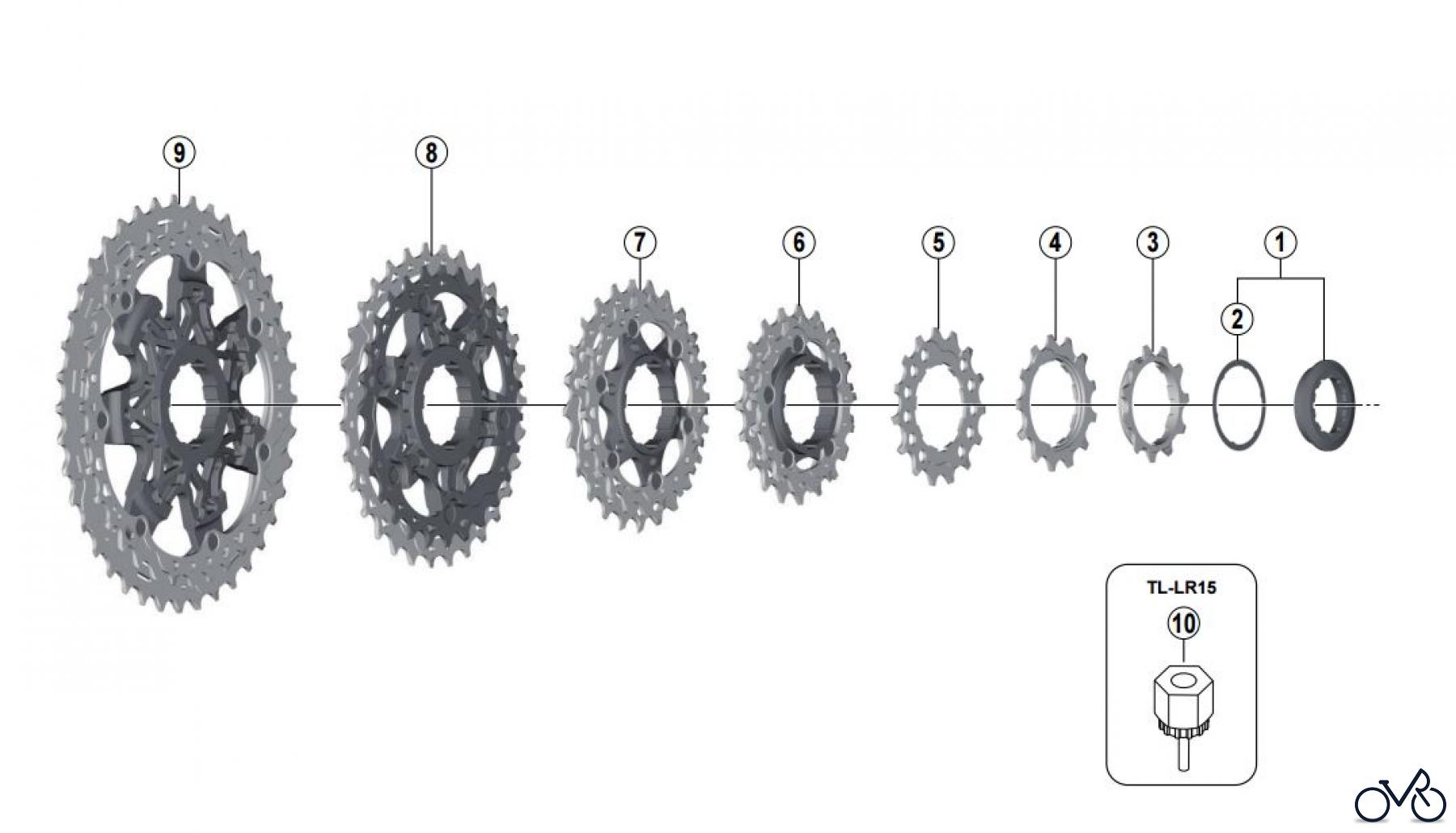 Shimano CS Cassette / Zahnkranz CS-M9000 XTR Cassette Sprocket (11-Speed)