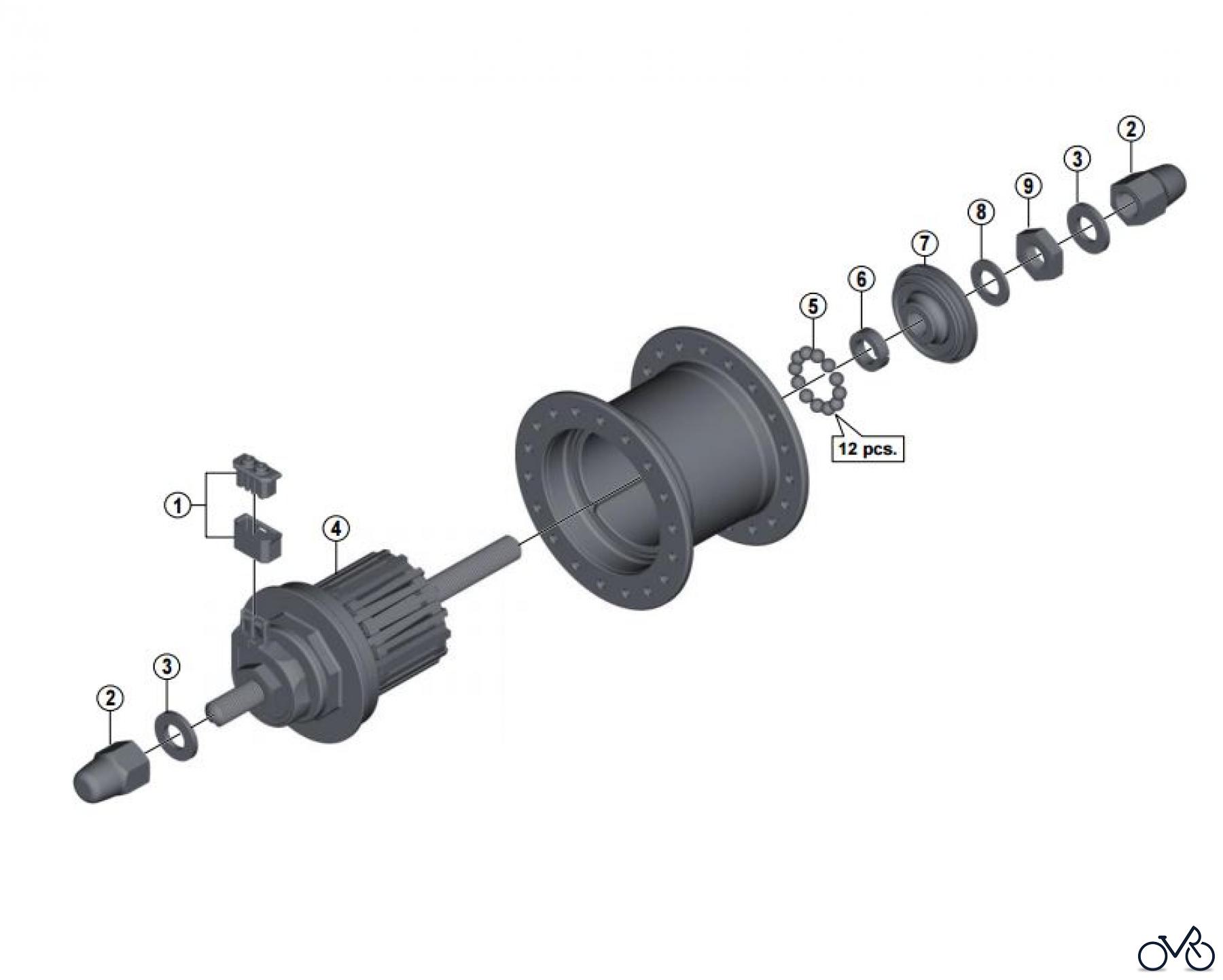 Shimano DH Dynamo Hub - Nabendynamo DH-C3000 Nexus Hub Dynamo