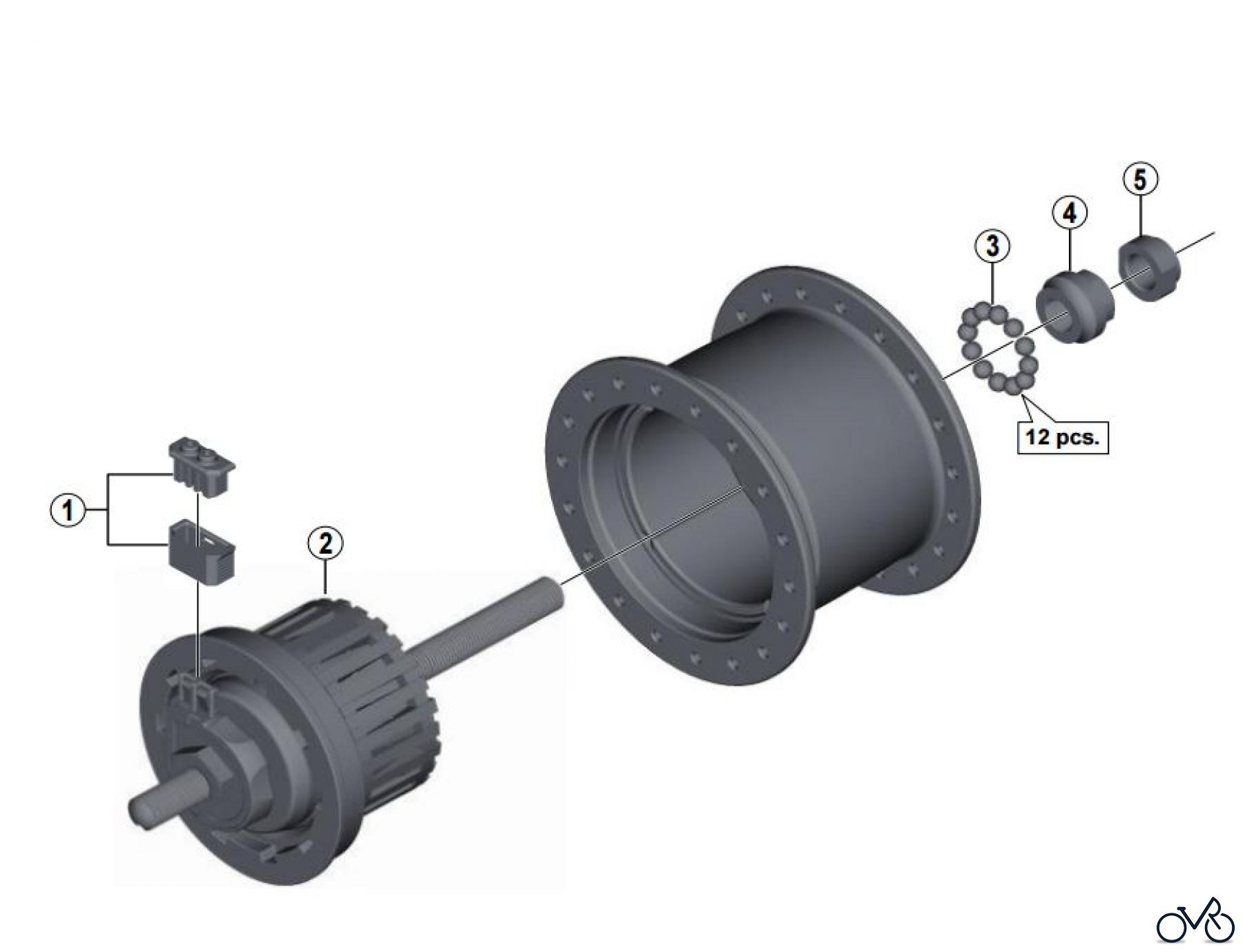Shimano DH Dynamo Hub - Nabendynamo DH-C6000-1R-3736 Nexus Hub Dynamo 6V-1.5W / Hub Roller Brake Compatible