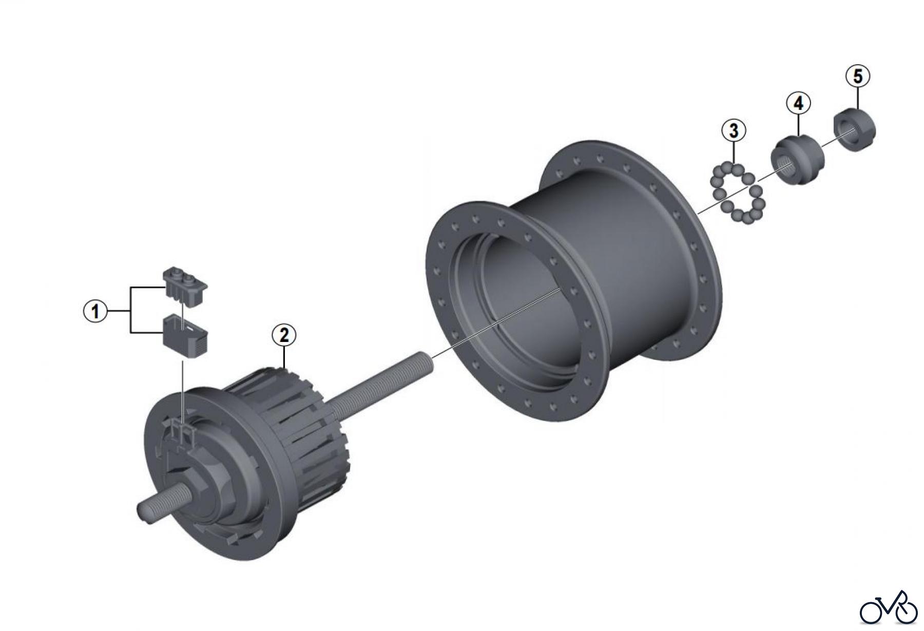 Shimano DH Dynamo Hub - Nabendynamo DH-C6000-2R-3737 Nexus Hub Dynamo 6V-2.4W / Hub Roller Brake Compatible