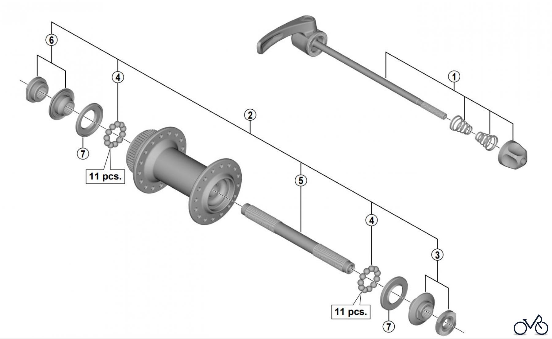 Shimano HB Hub - Vordere Nabe HB-M7000 (-4004) SLX Front Hub