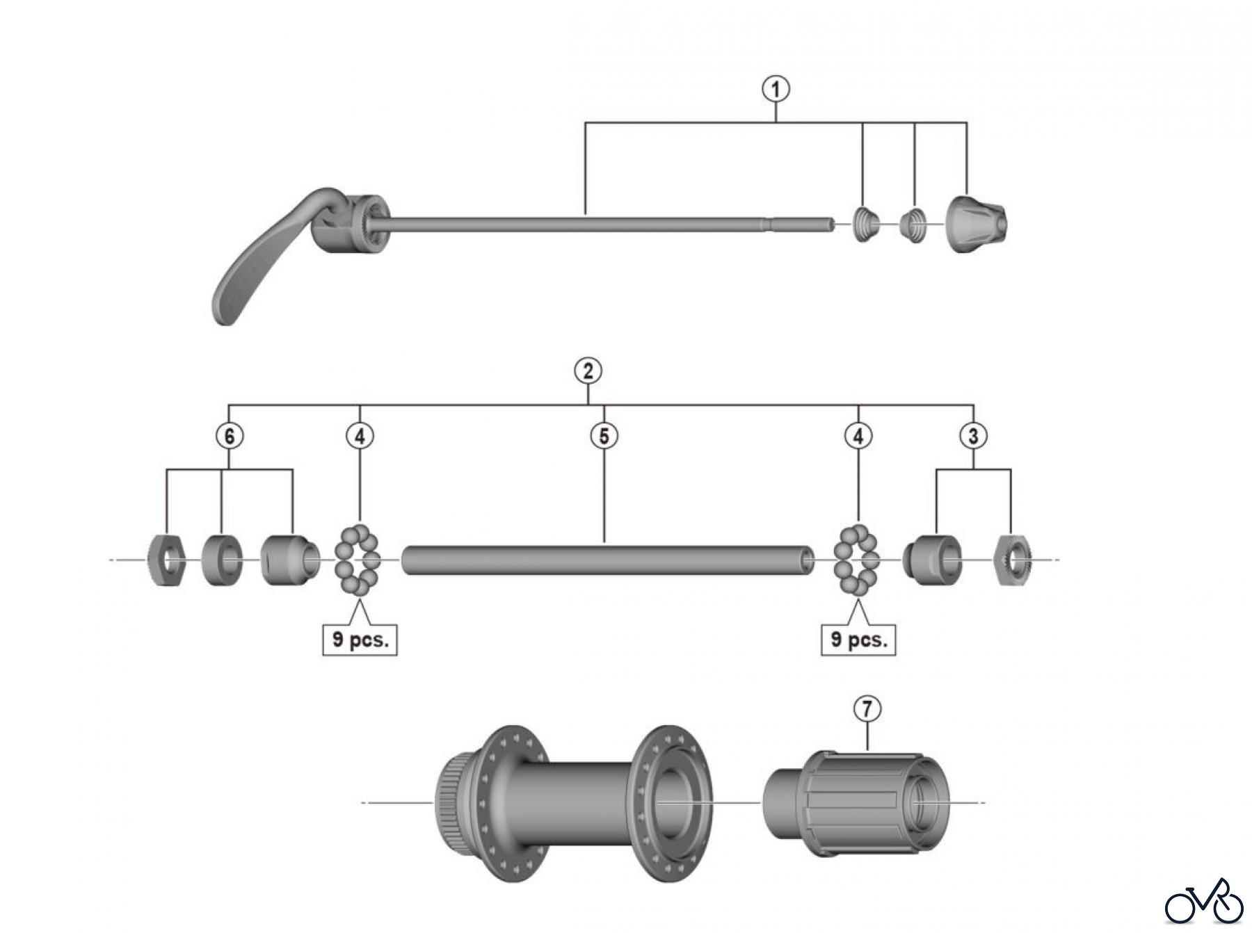 Shimano FH Free Hub - Freilaufnabe FH-MT200-B (-4357) Freehub (8/9/10-speed)
