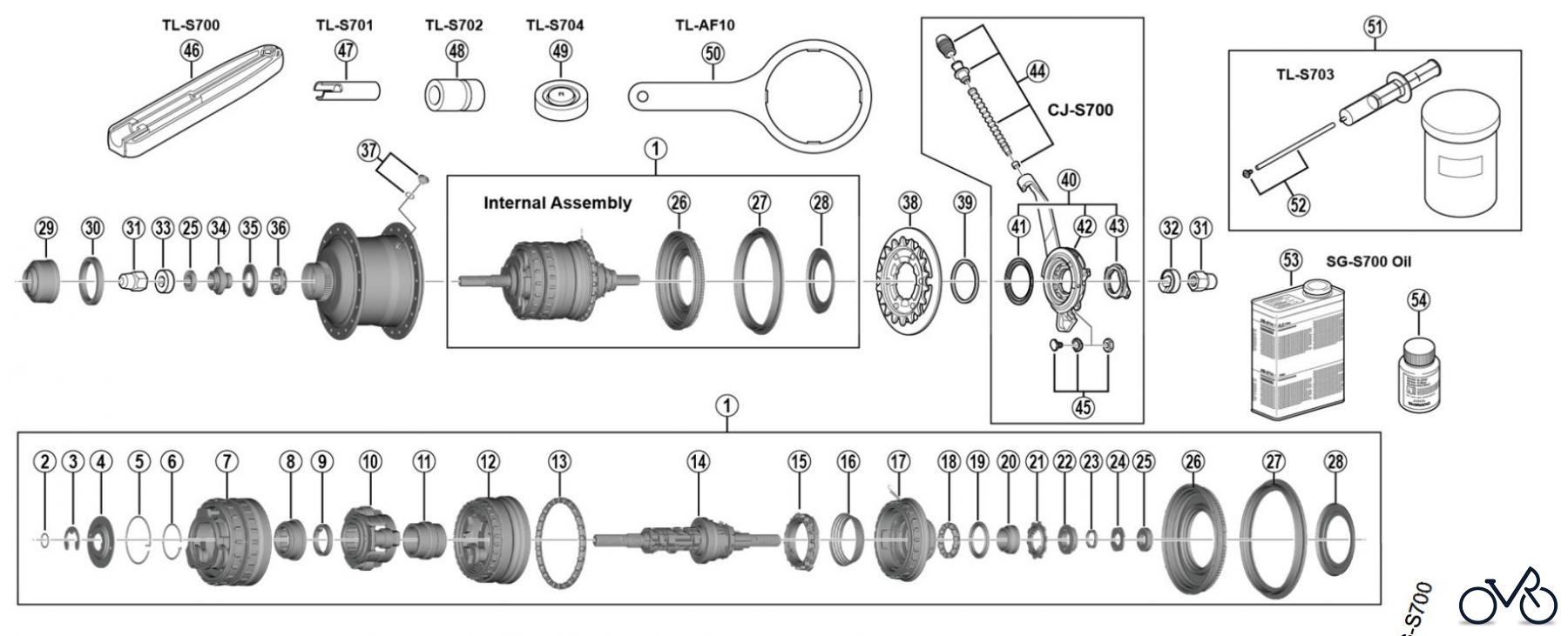 Shimano SG Getriebenabe /Nabenschaltung SG-S7001-11 ALFINE 11-Gang Nabenschaltung