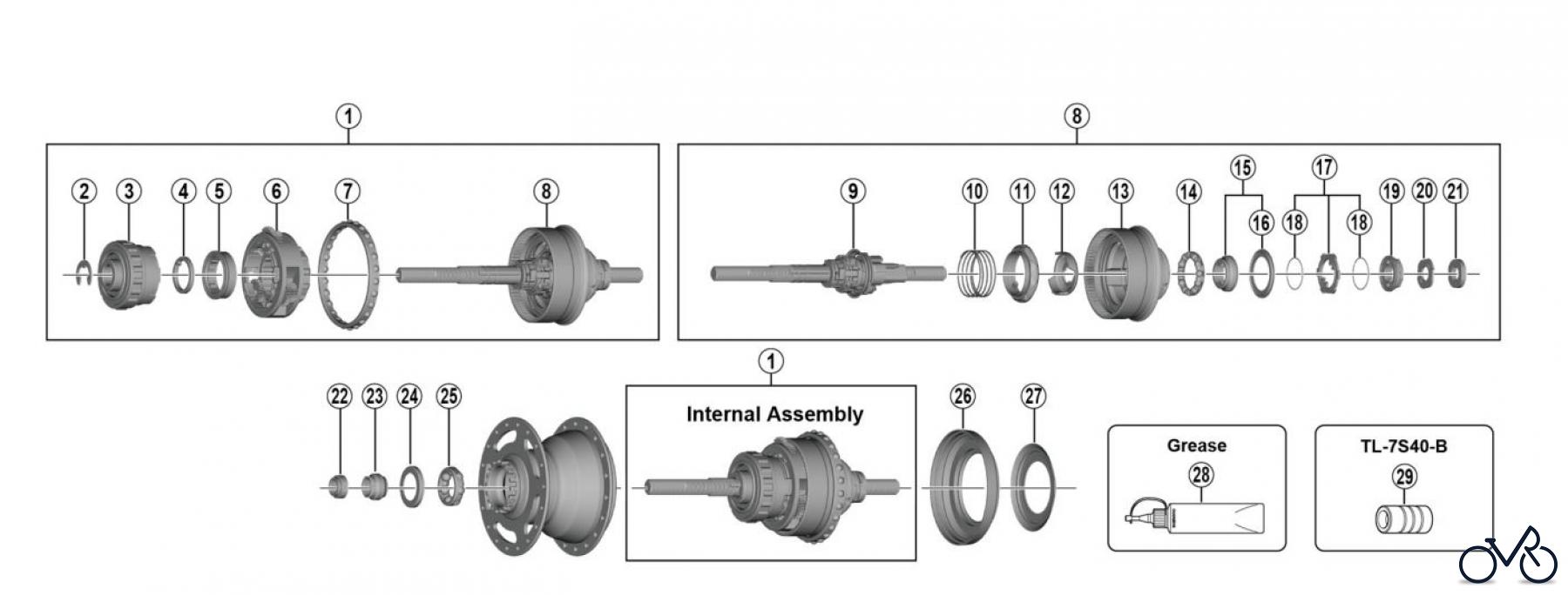 Shimano SG Getriebenabe /Nabenschaltung SG-3R75-B-4299 NEXUS 3-Gang Nabenschaltung