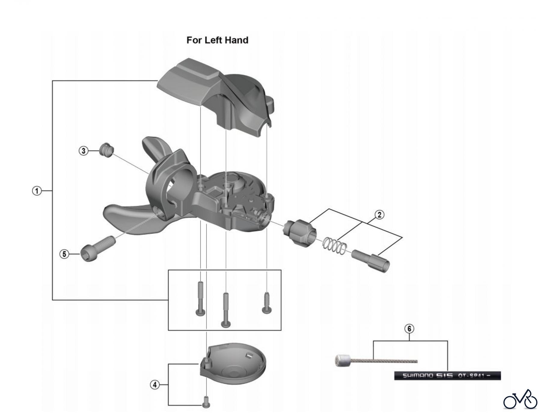 Shimano SL Shift Lever - Schalthebel SL-M3010-L (-4287) ACERA Rapidfire Plus Lever (2x9-speed)