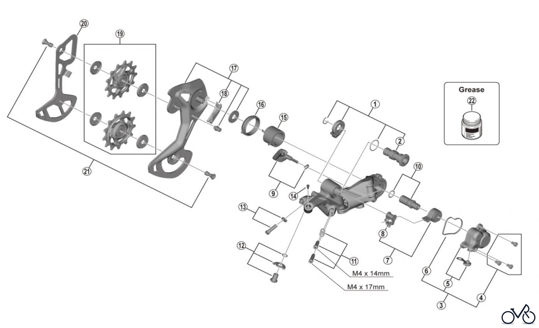 Shimano RD Rear Derailleur - Schaltwerk RD-M9100 (-4387C) XTR Rear Derailleur