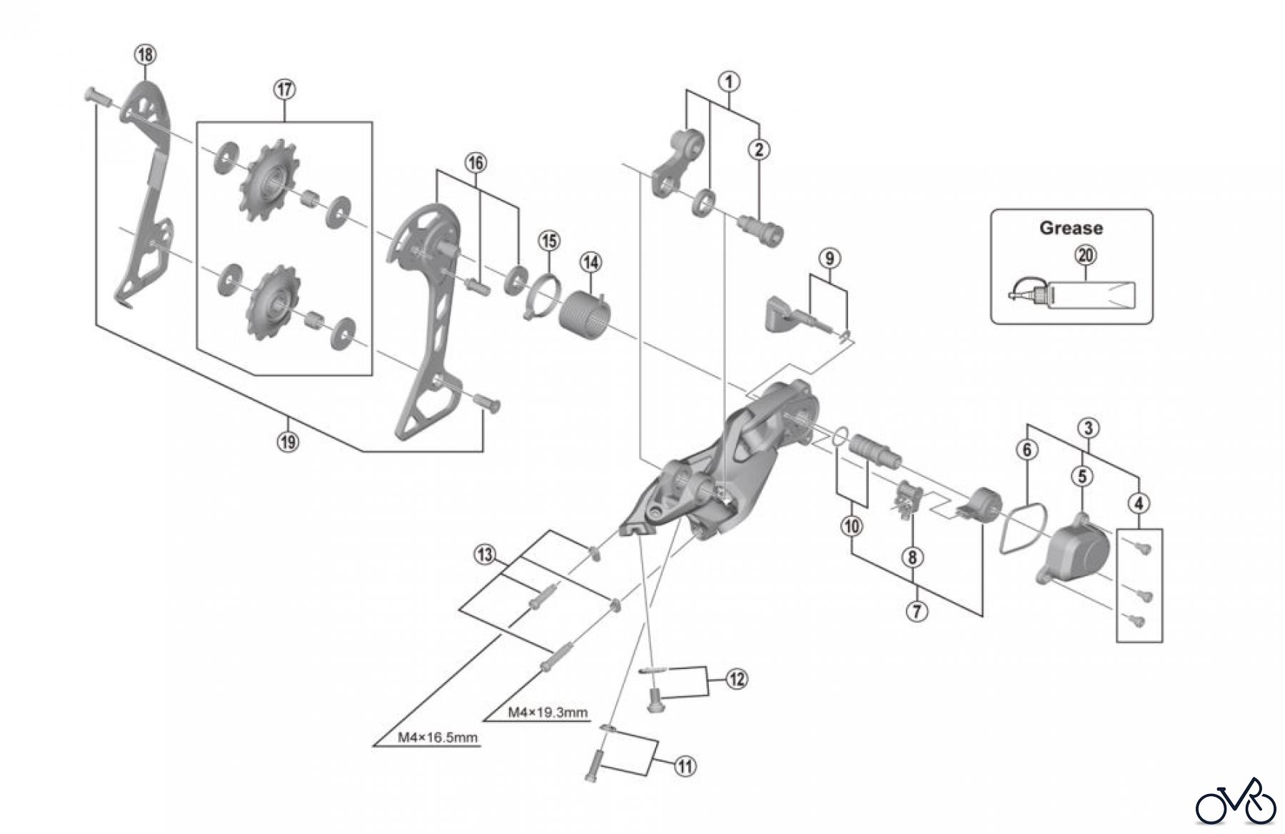 Shimano RD Rear Derailleur - Schaltwerk RD-M7000-11 (-4094B) SLX Rear Derailleur (11-speed)