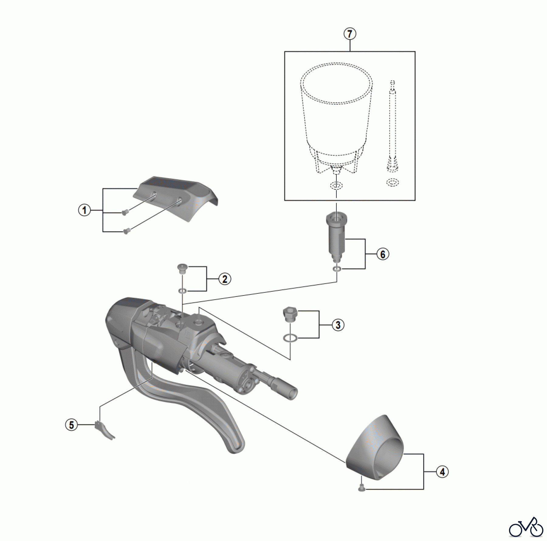 Shimano ST Rapidfire- Schaltbremshebel ST-U5060 (3964) METREA Dual Control Lever