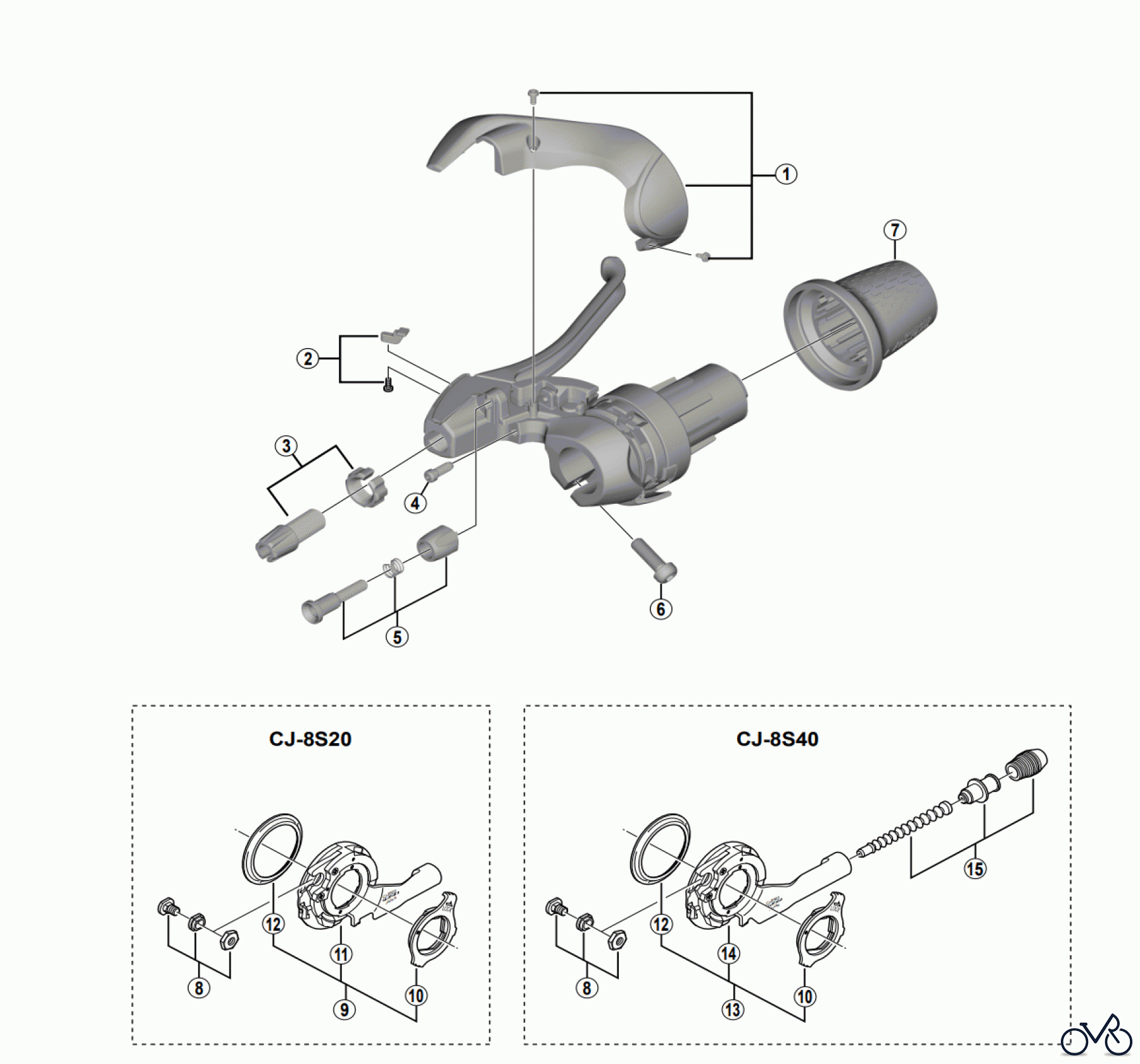 Shimano SB Shift Brake Lever - Schaltbremshebel SB-C6000-8 8-speed NEXUS REVOSHIFT Shifter w/Brake Lever