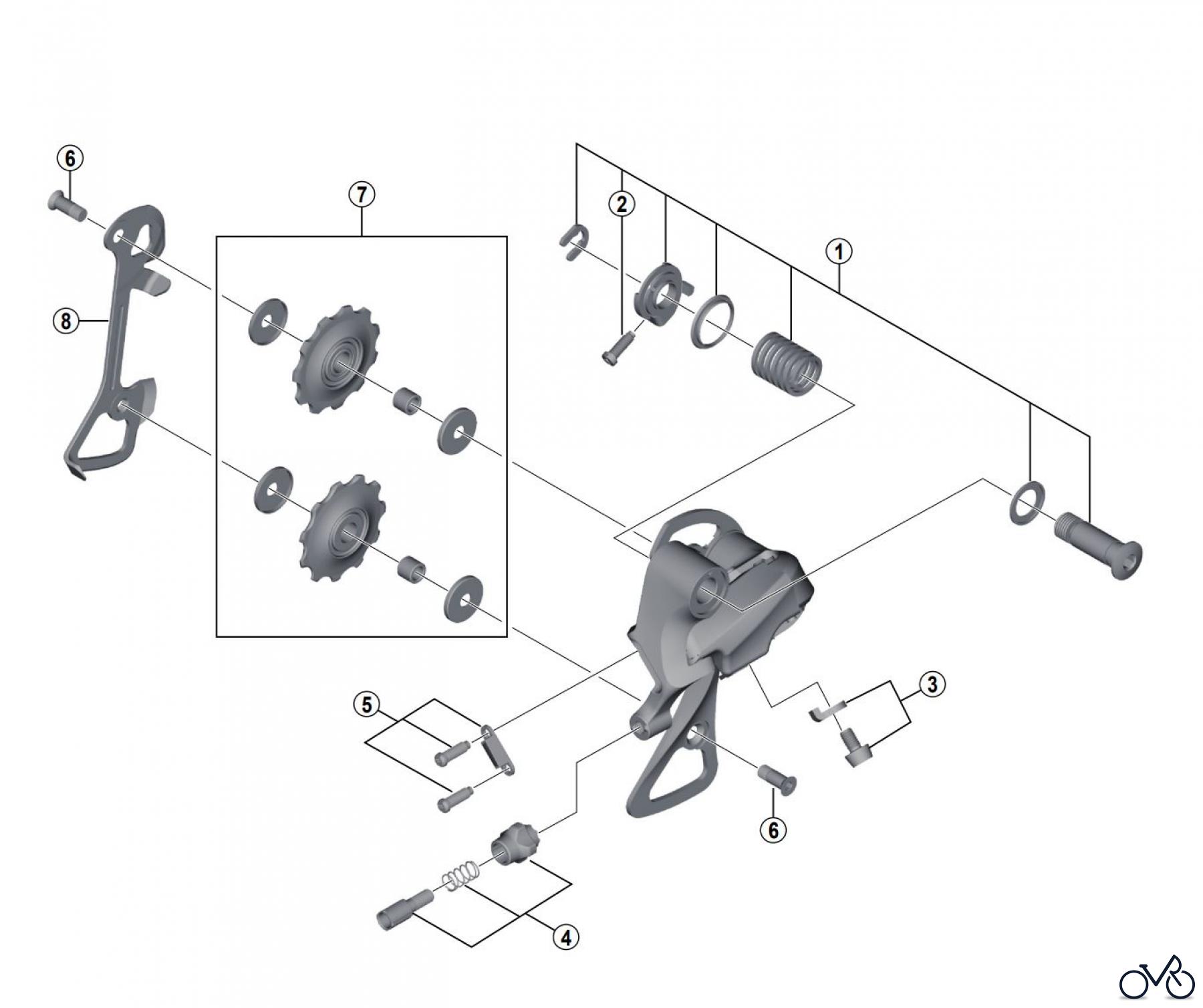 Shimano RD Rear Derailleur - Schaltwerk RD-R2000-SS / GS (8-speed) CLARIS Rear Derailleur