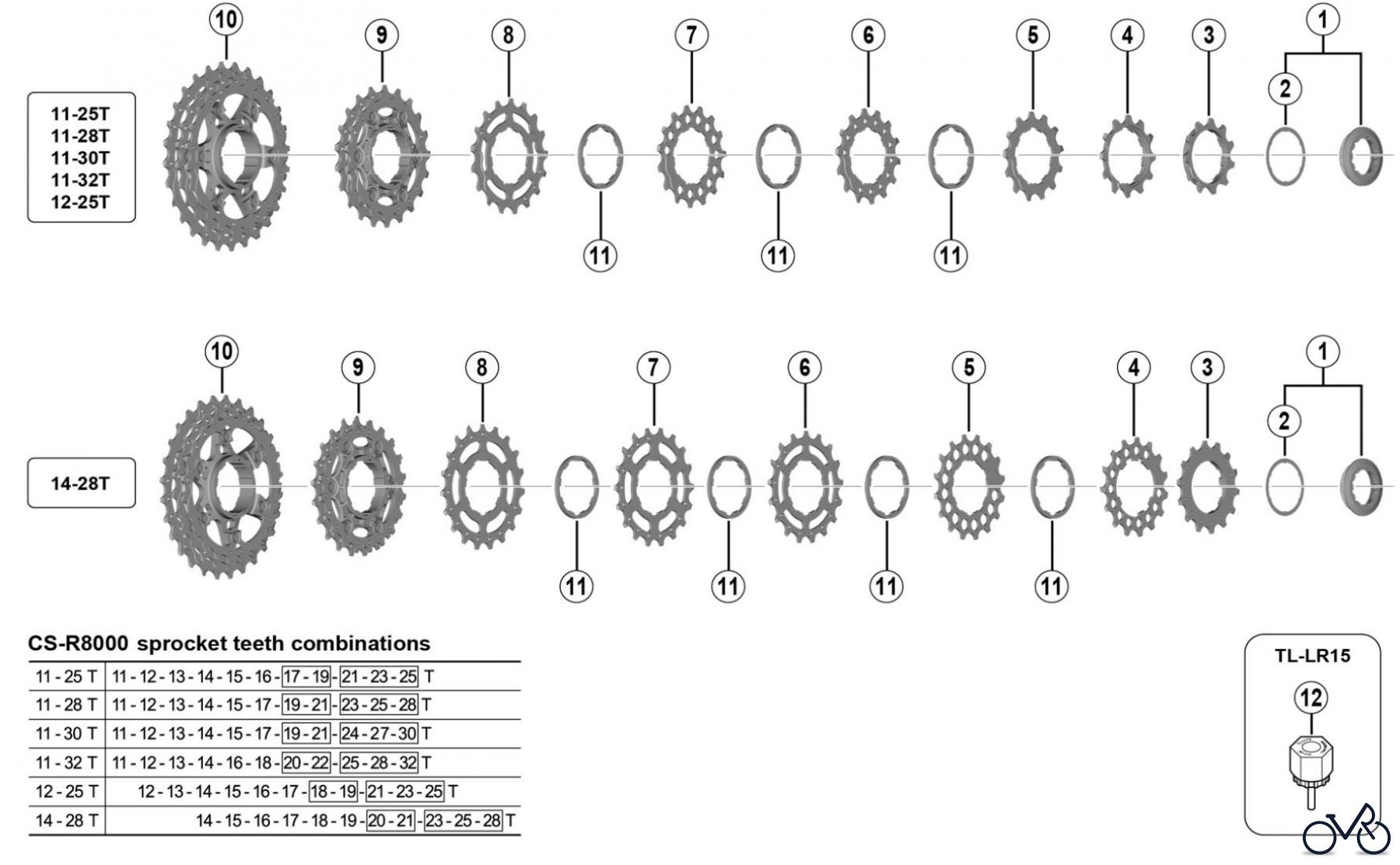 Shimano CS Cassette / Zahnkranz CS-R8000 ULTEGRA Cassette Sprocket 11-speed