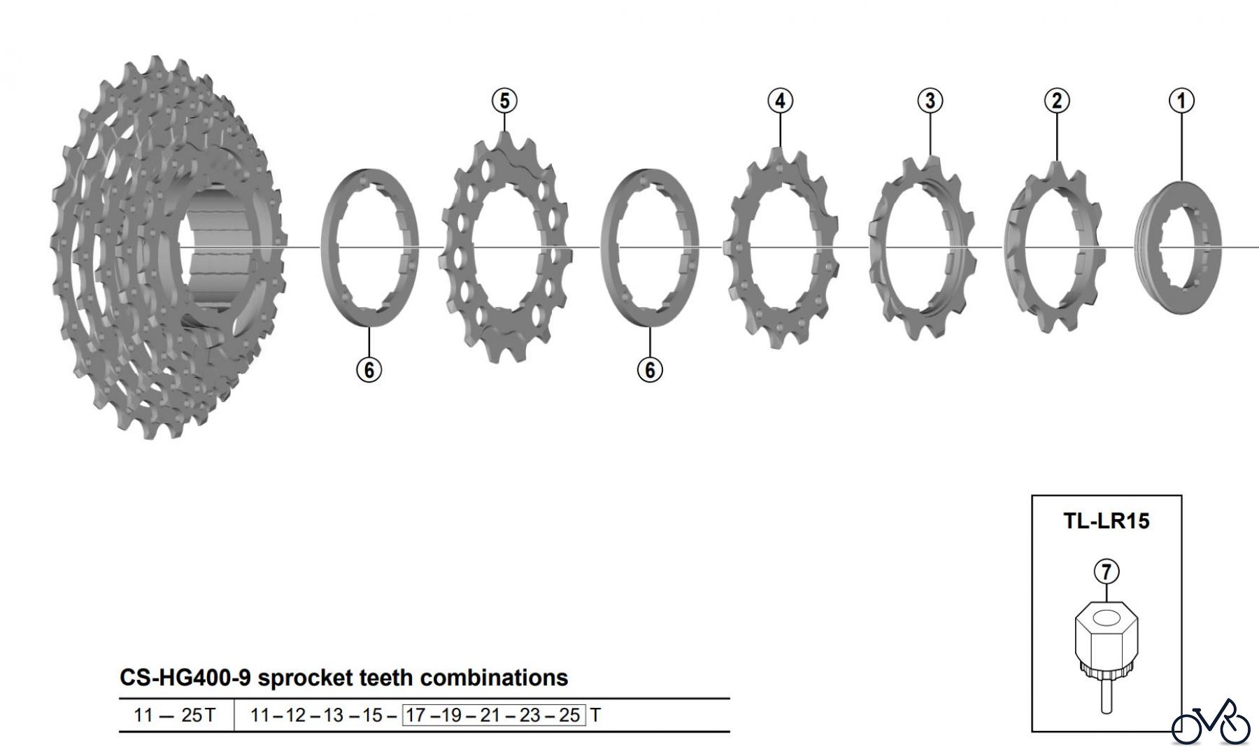 Shimano CS Cassette / Zahnkranz CS-HG400-9 (-3988) Cassette Sprocket