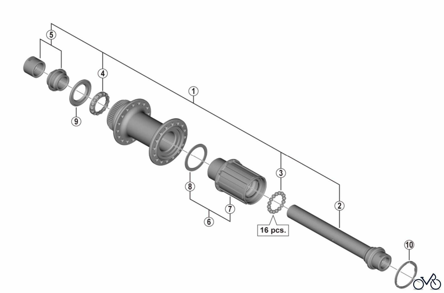 Shimano FH Free Hub - Freilaufnabe FH-R7070 SHIMANO 105 Freehub (10/11-speed