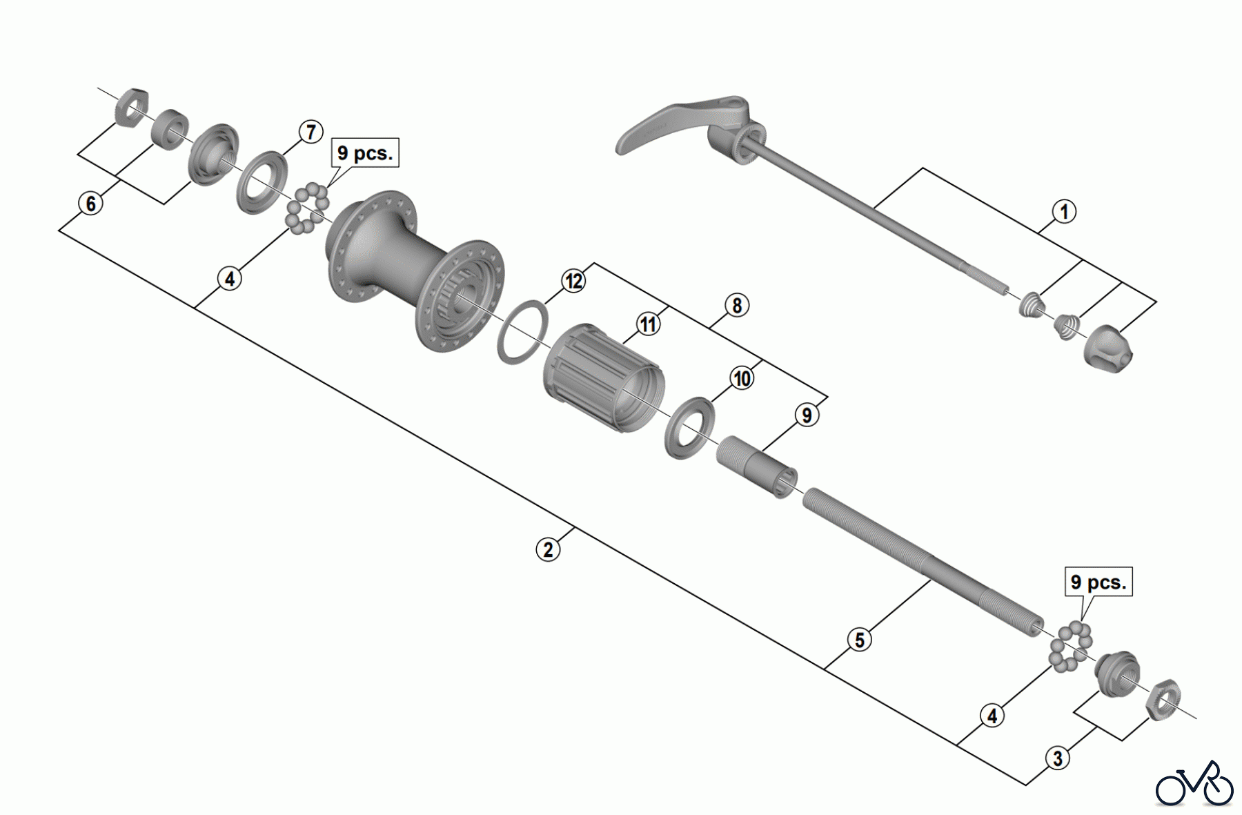 Shimano FH Free Hub - Freilaufnabe FH-RS300 Freehub