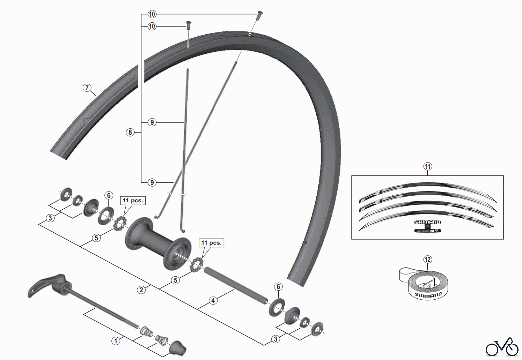 Shimano WH Wheels - Laufräder WH-RS010-F Front Wheel