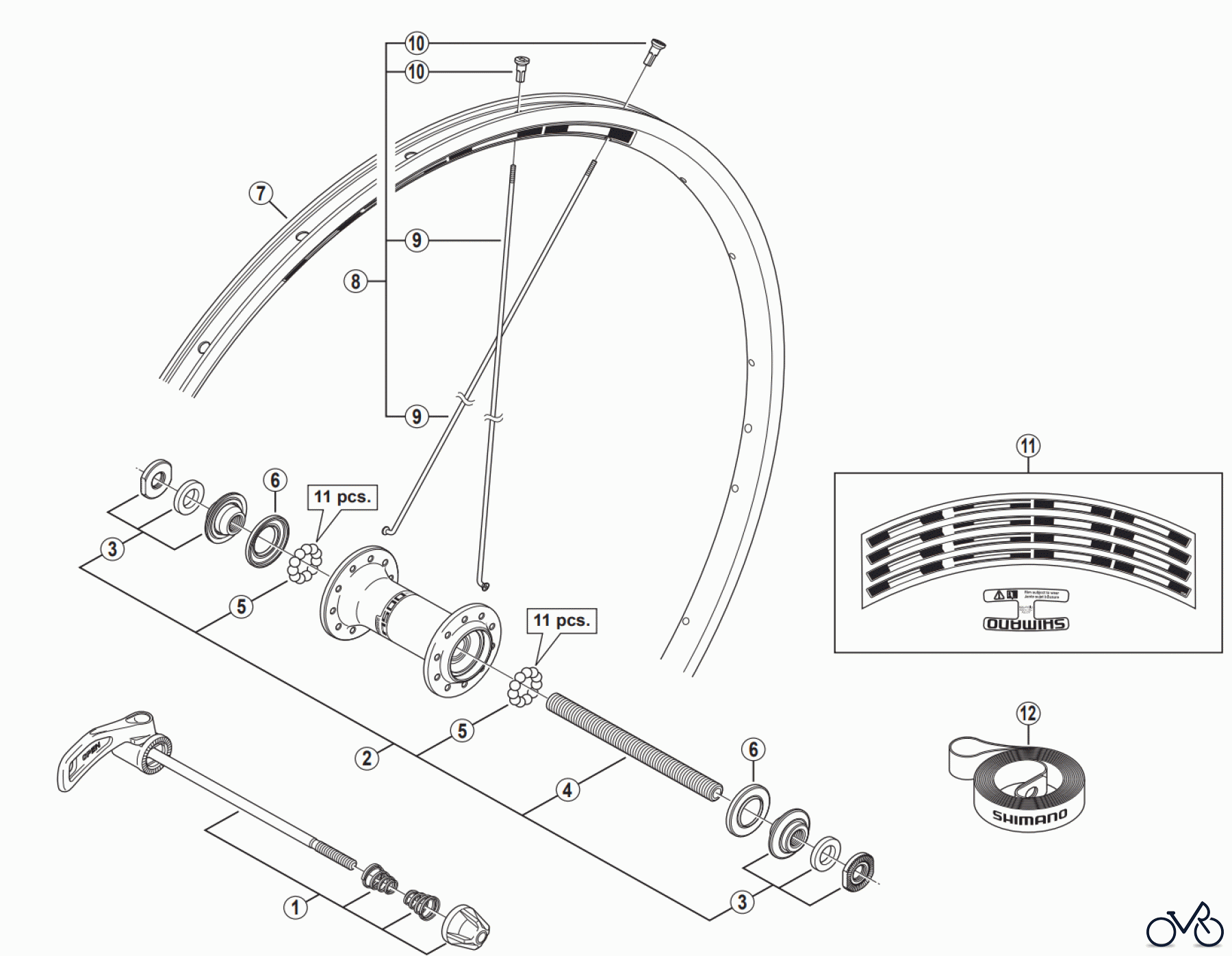 Shimano WH Wheels - Laufräder WH-R501-A-F Front Wheel
