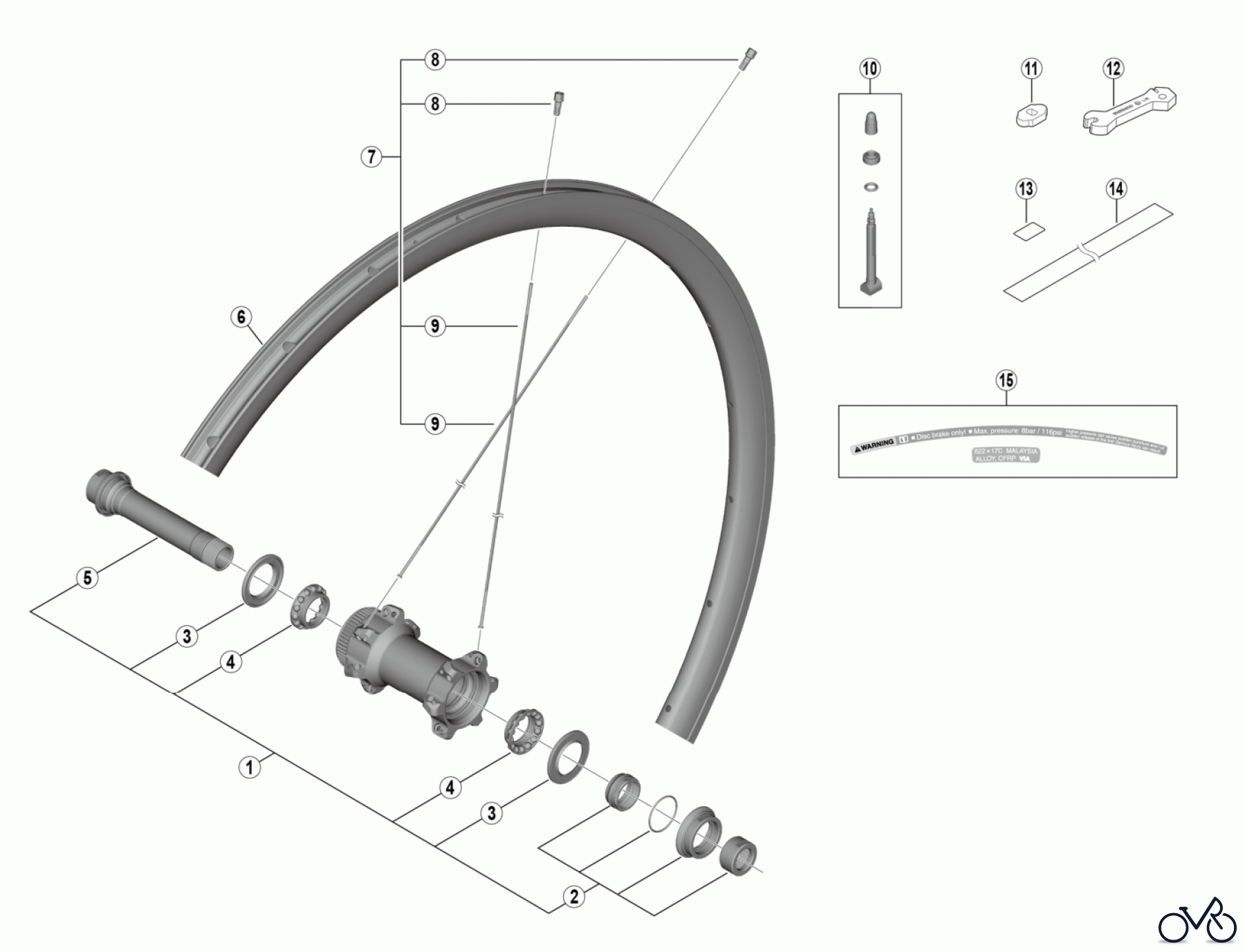 Shimano WH Wheels - Laufräder WH-RS770-C30-TL-F12Front Wheel