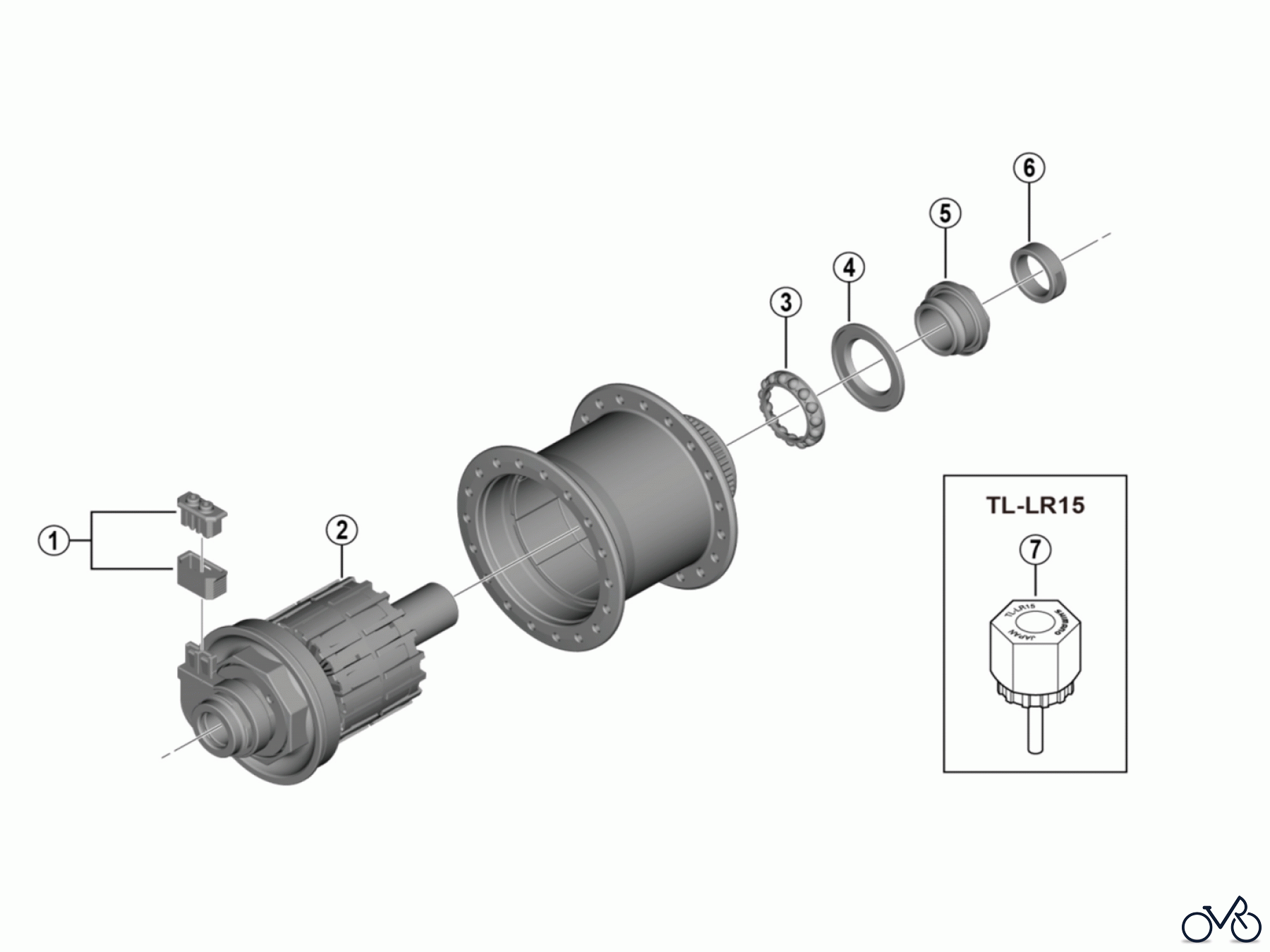 Shimano DH Dynamo Hub - Nabendynamo DH-UR705-3D Hub Dynamo
