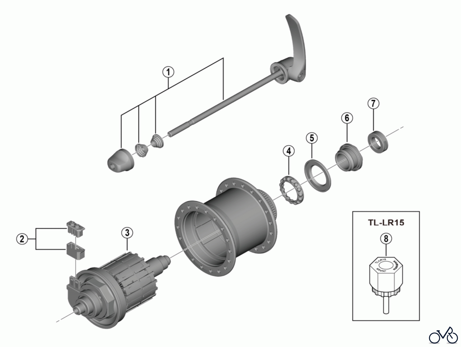 Shimano DH Dynamo Hub - Nabendynamo DH-UR700-3D Hub Dynamo
