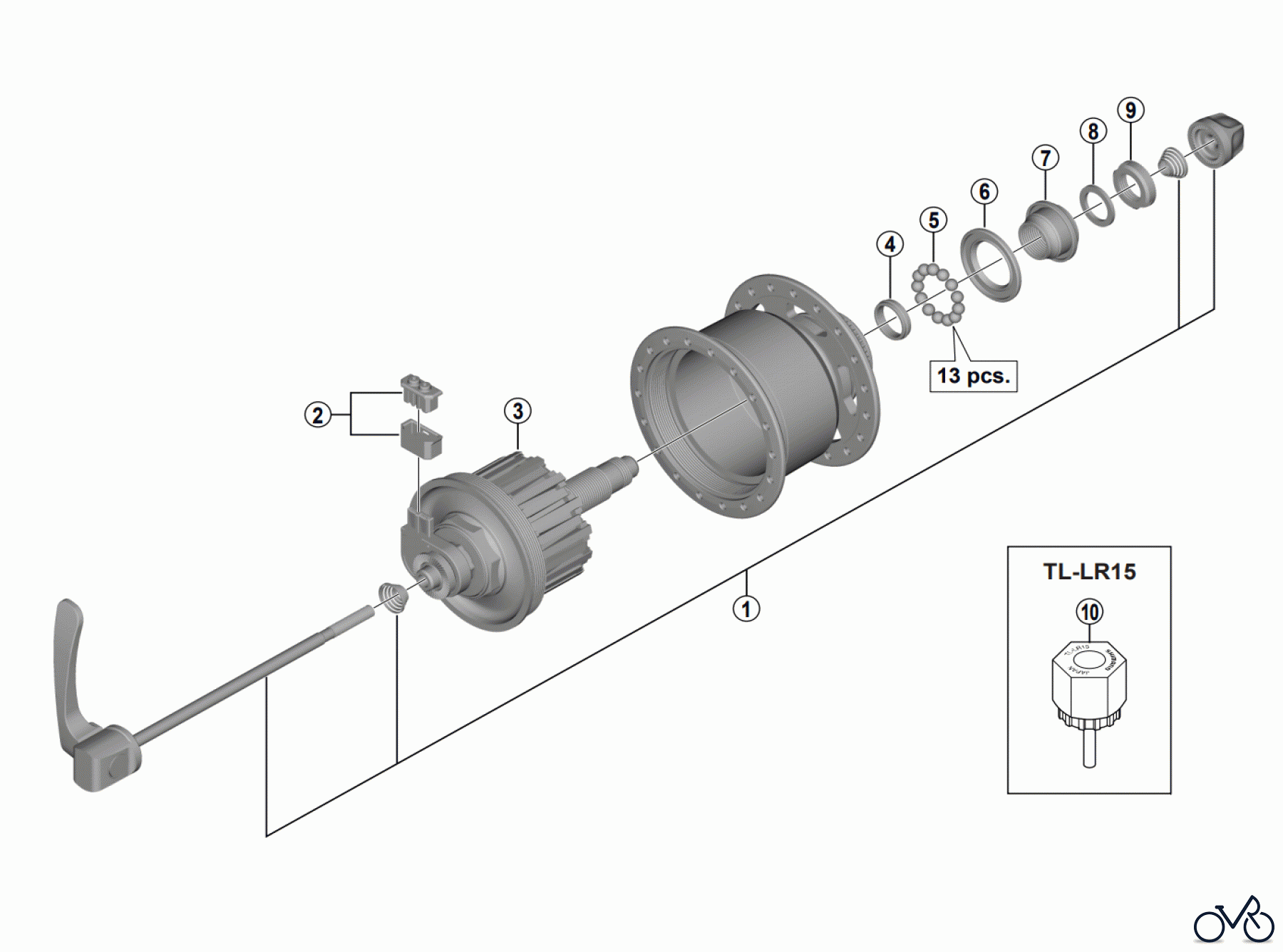 Shimano DH Dynamo Hub - Nabendynamo DH-T8000-3D DEORE XT Hub Dynamo