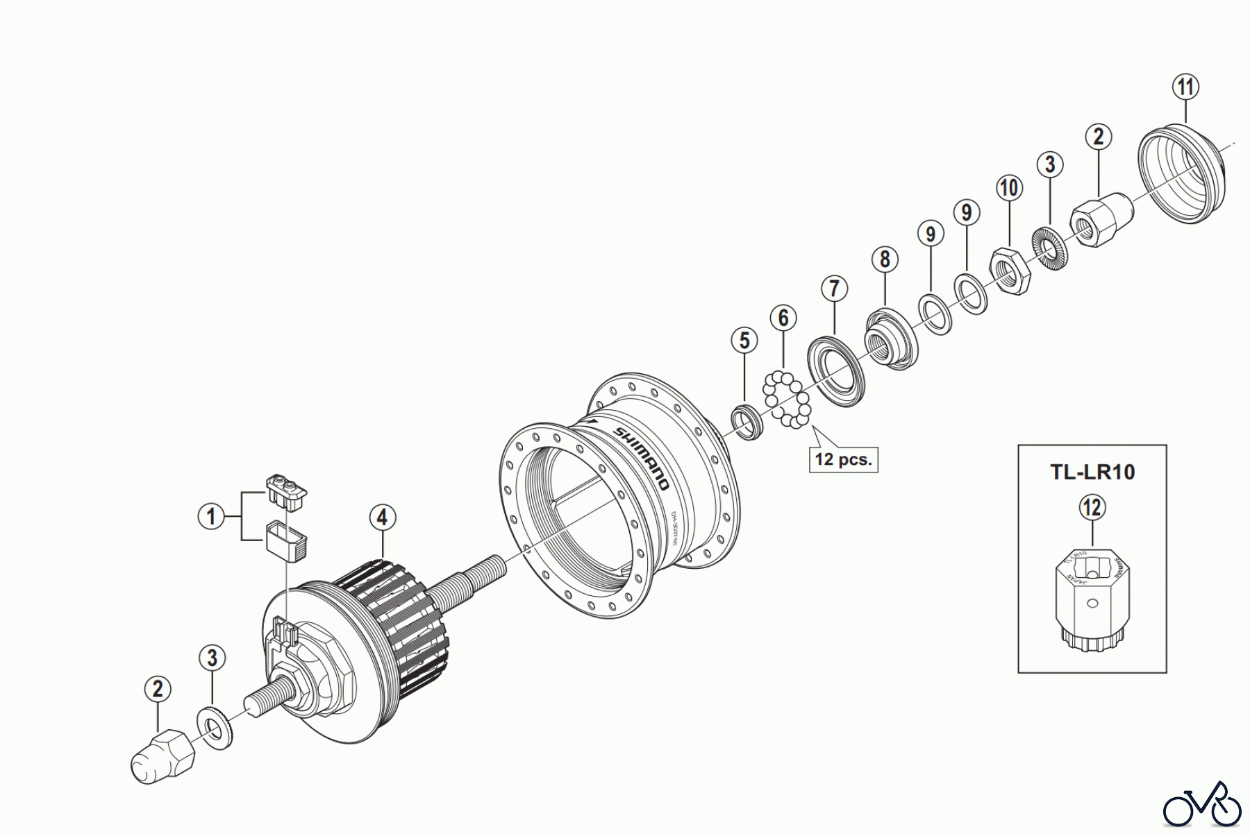 Shimano DH Dynamo Hub - Nabendynamo DH-3D37-NT Hub Dynamo