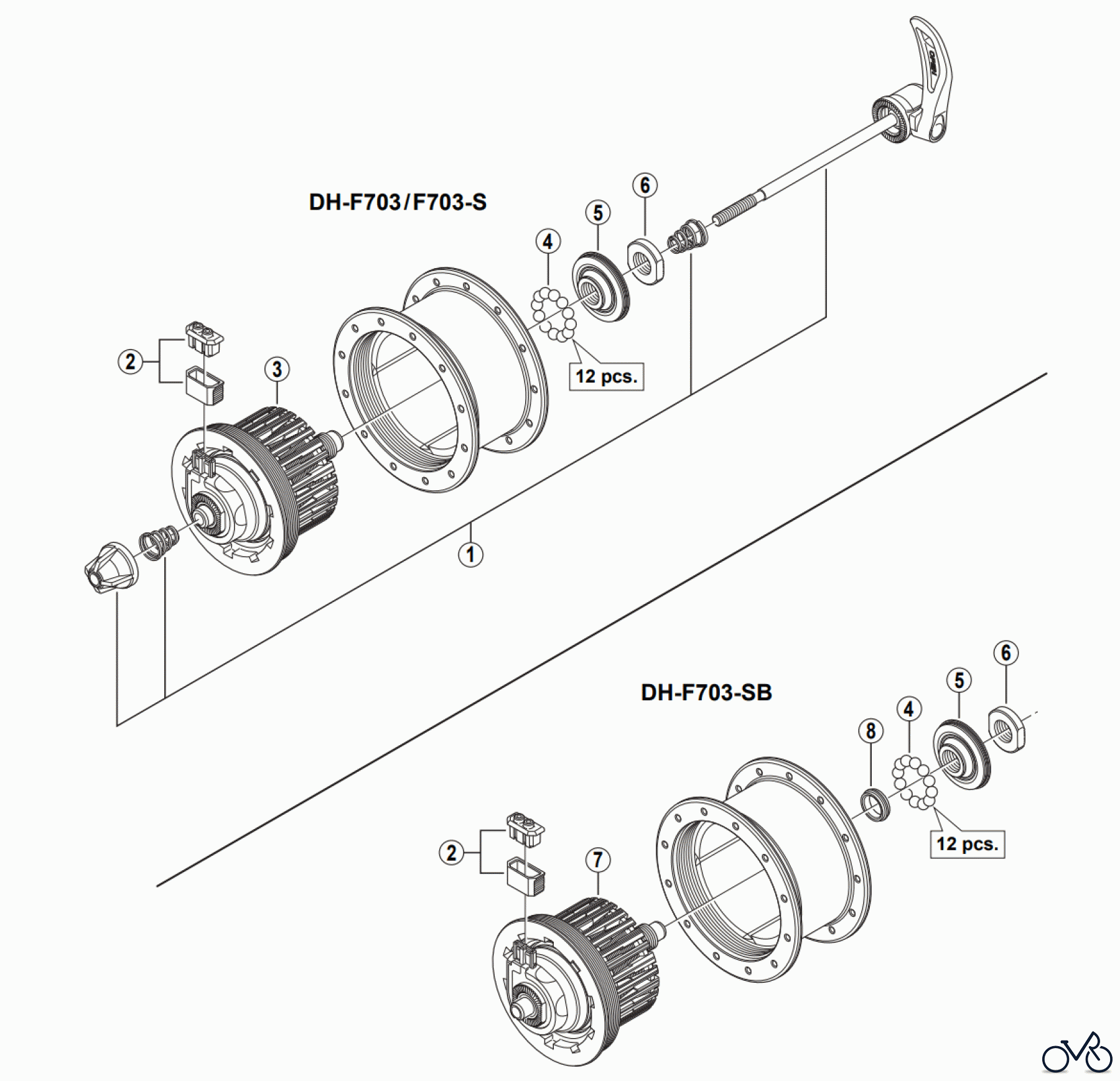 Shimano DH Dynamo Hub - Nabendynamo DH-F703 CAPREO Hub Dynamo (6V-- 3 W)