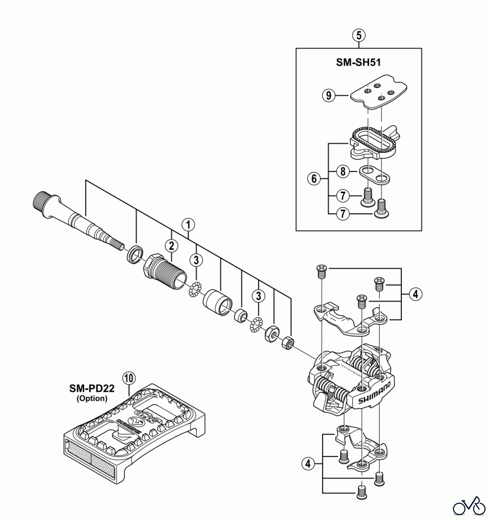 Shimano PD Pedal - Pedale PD-M540 SPD Pedals