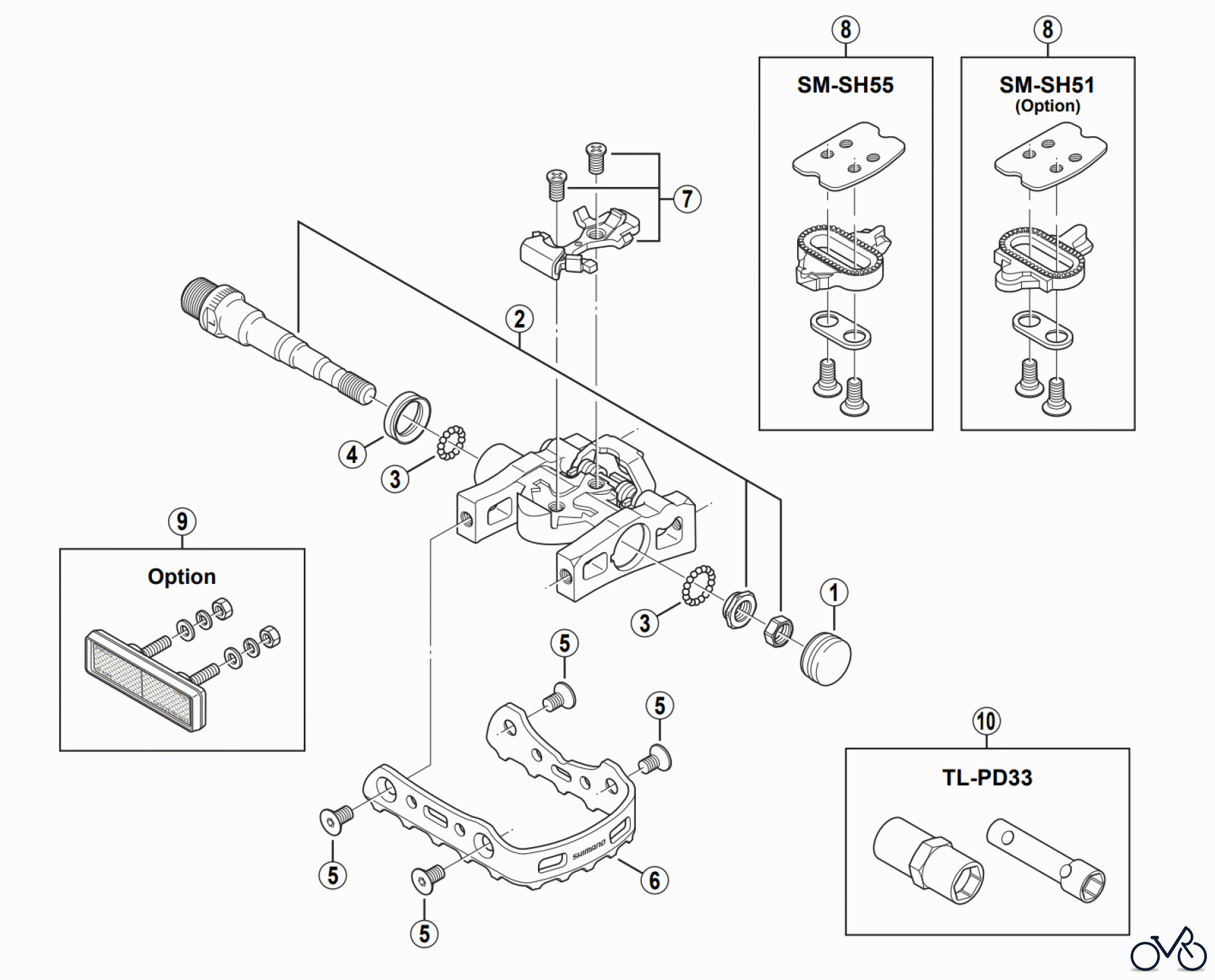 Shimano PD Pedal - Pedale PD-M324 SPD Compatible Pedals