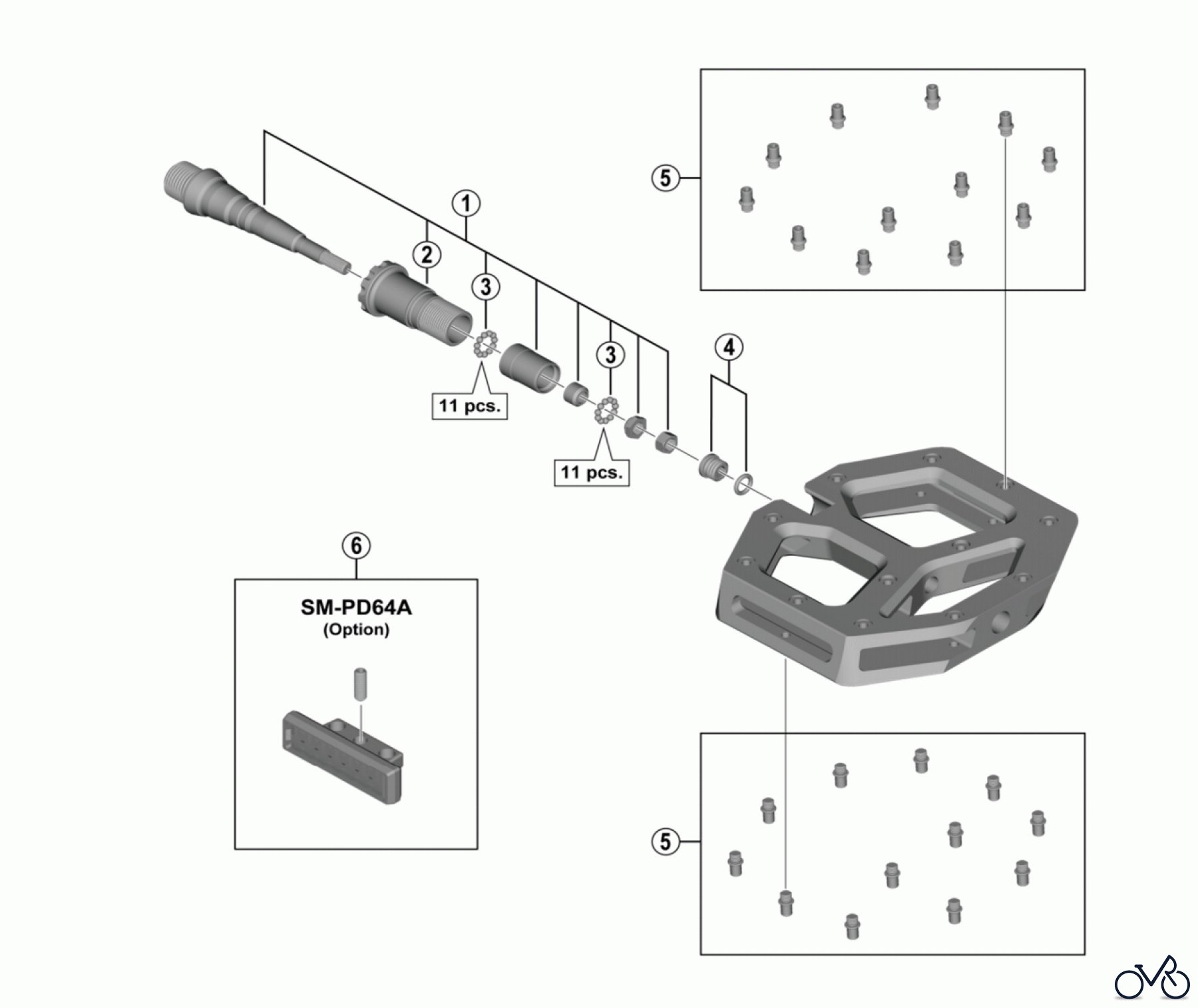 Shimano PD Pedal - Pedale PD-M828 SAINT Pedals