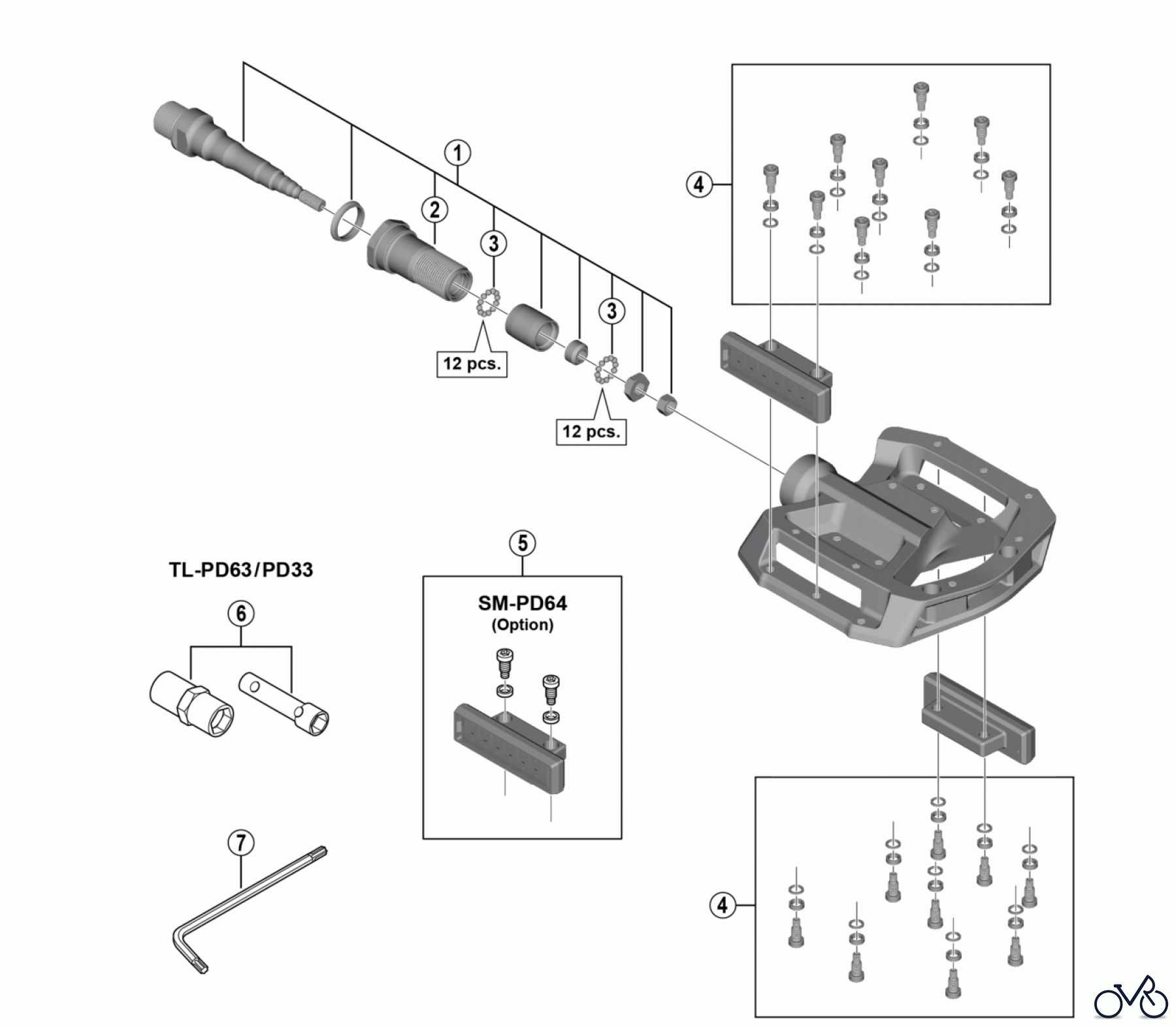 Shimano PD Pedal - Pedale PD-GR500 Flachpedal