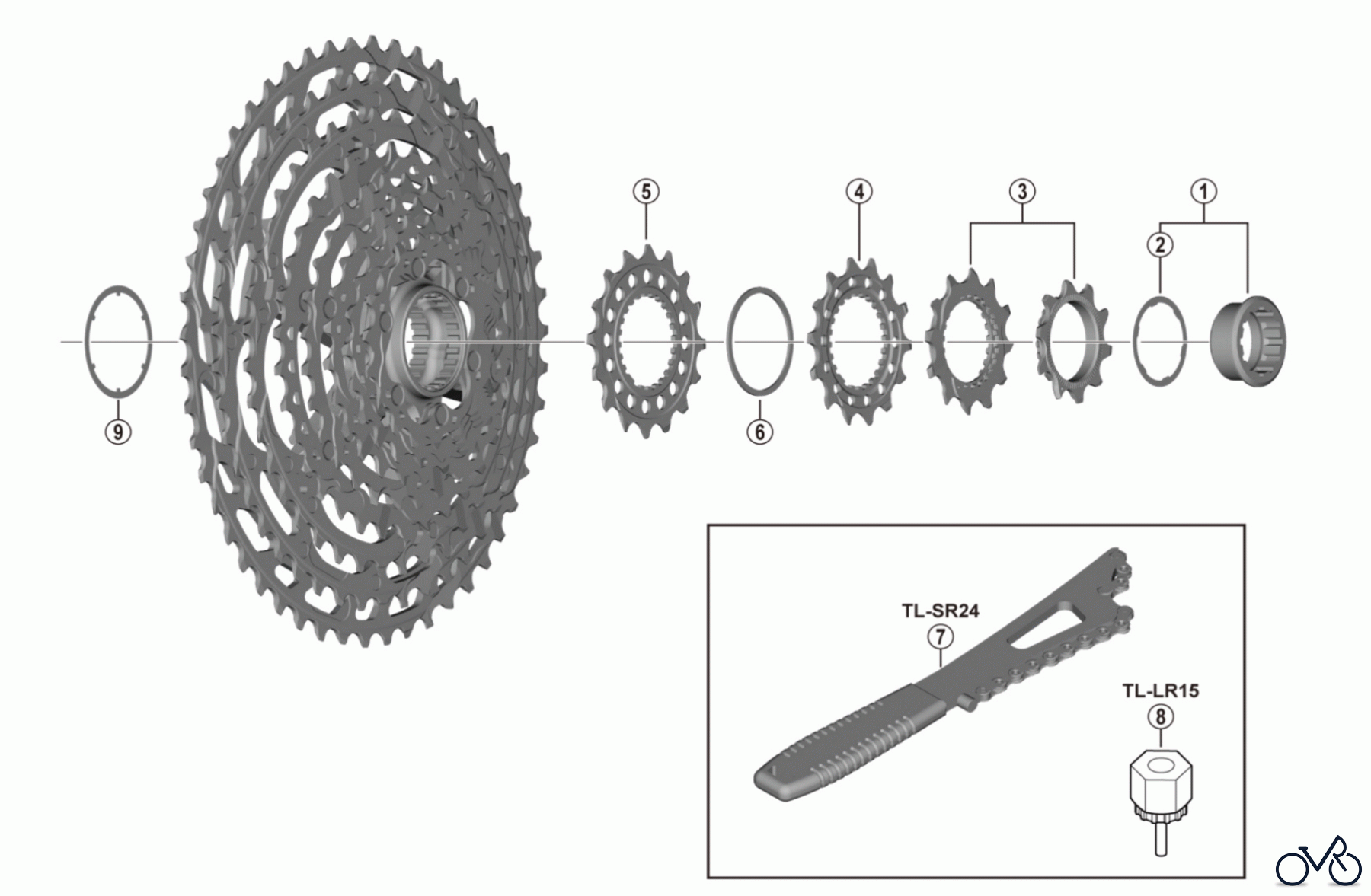 Shimano CS Cassette / Zahnkranz CS-M9100-12 XTR Cassette Sprocket