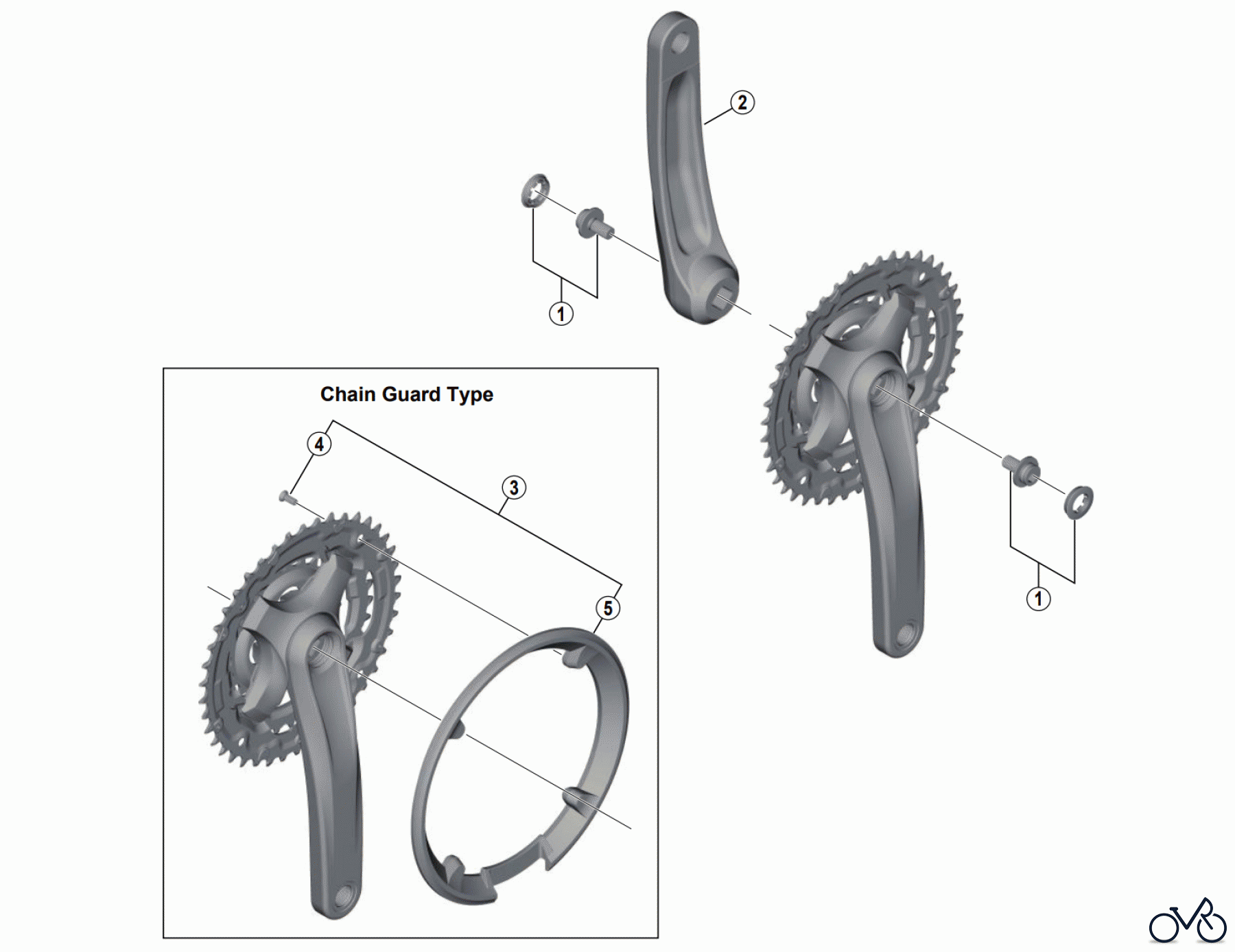 Shimano FC Front Chainwheel - Kurbelsatz, Vorderes Kettenblatt FC-TY701 Crankset
