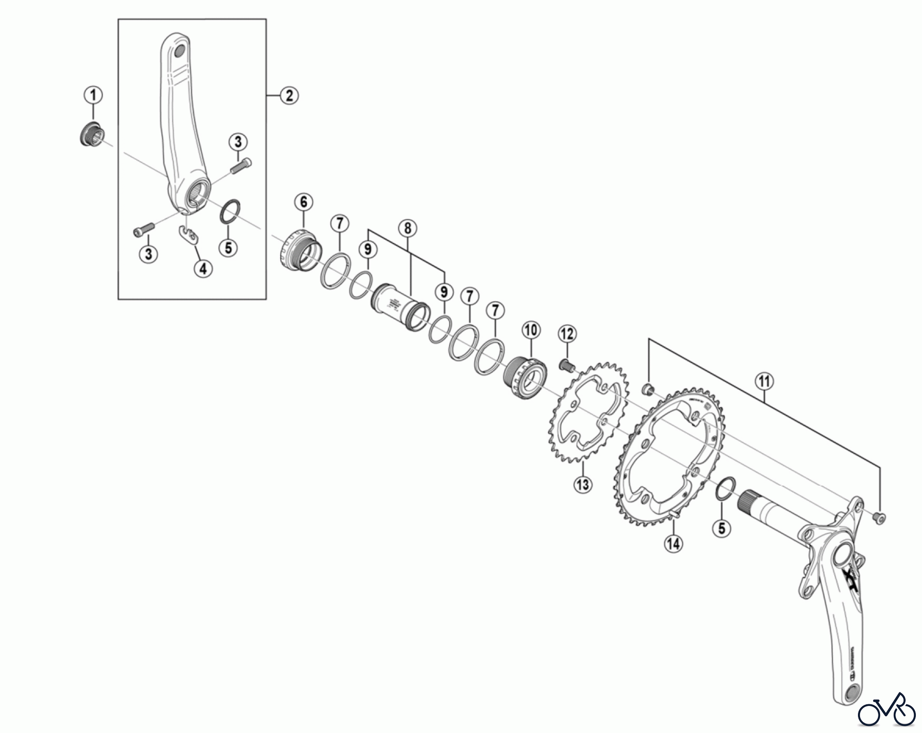 Shimano FC Front Chainwheel - Kurbelsatz, Vorderes Kettenblatt FC-M785 DEORE XT Front Chainwheel