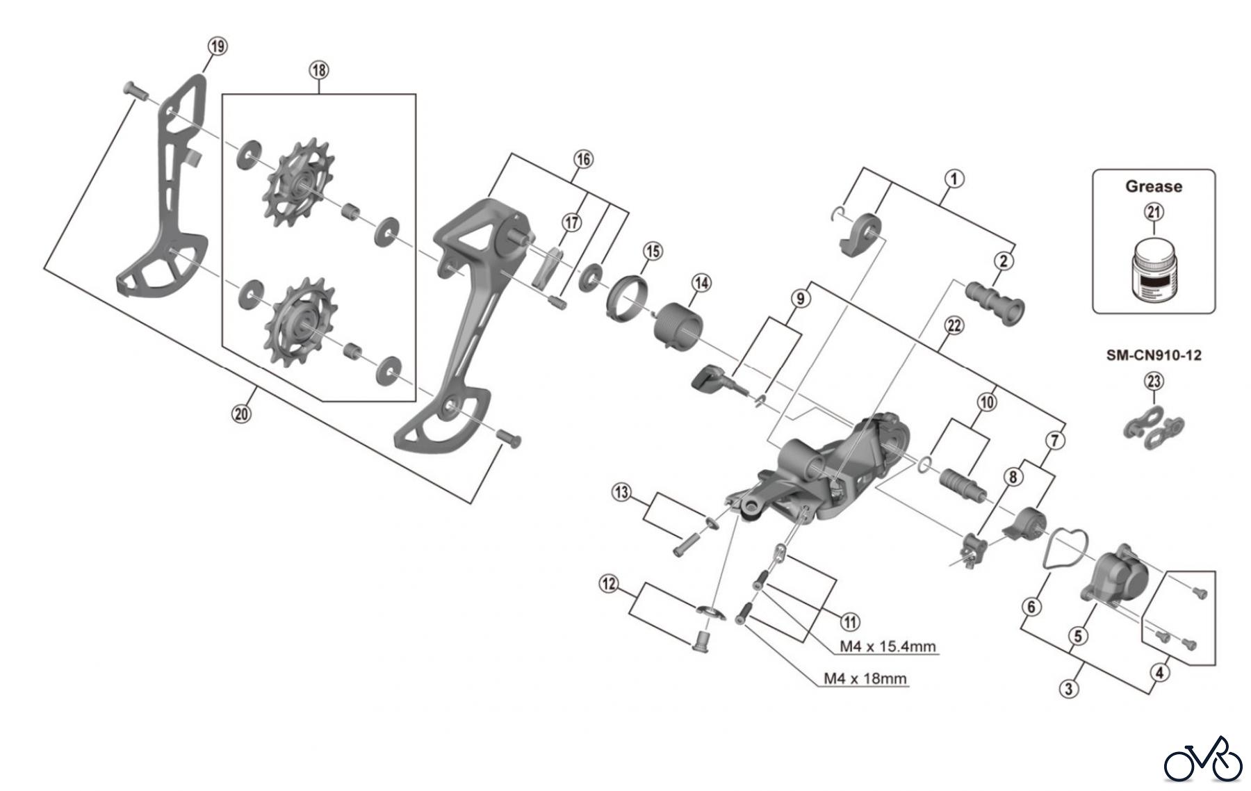 Shimano RD Rear Derailleur - Schaltwerk RD-M7100 (-SGS) SLX Schaltwerk 12-fach