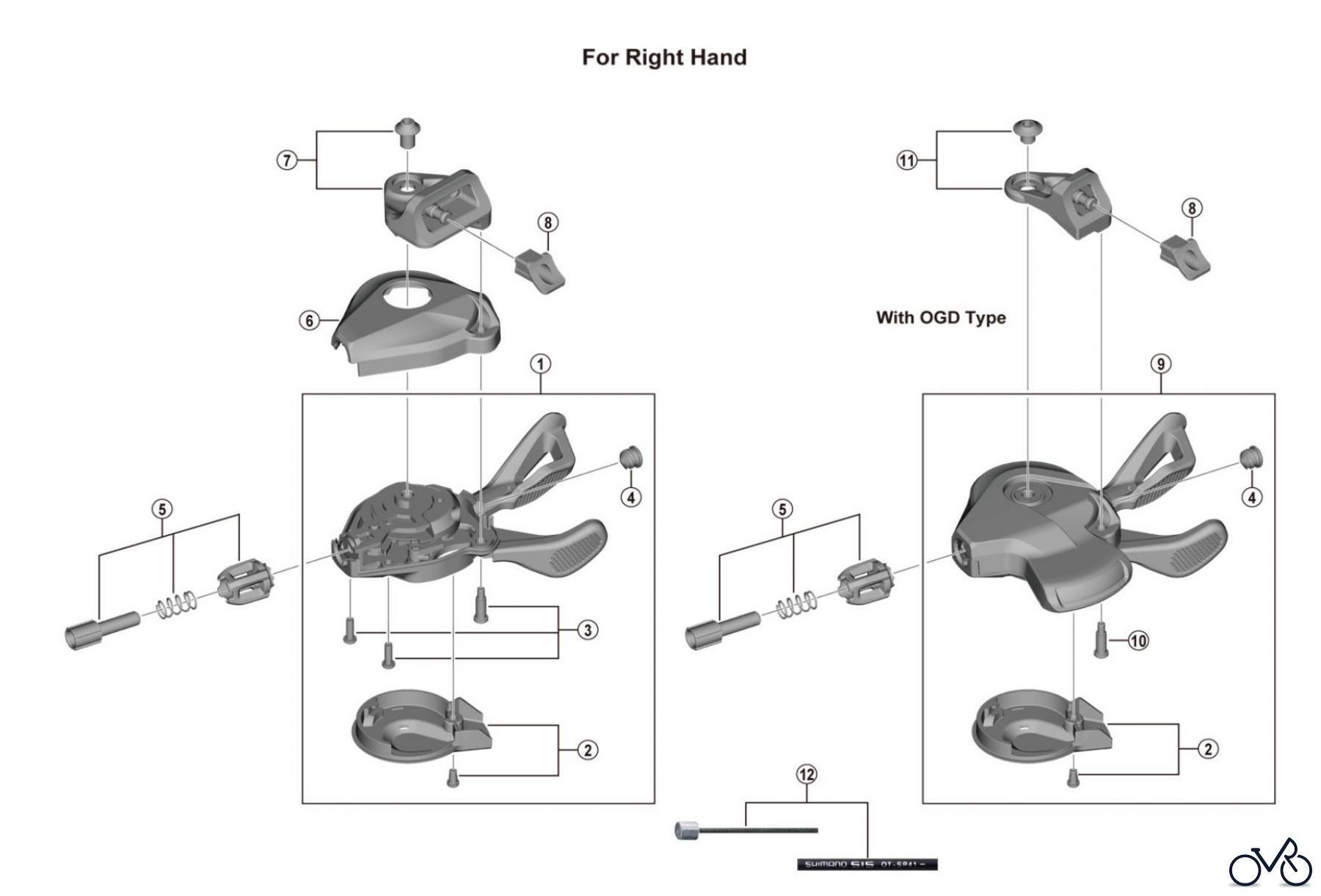 Shimano SL Shift Lever - Schalthebel SL-M6100-I DEORE Shifting Lever (I-spec EV)