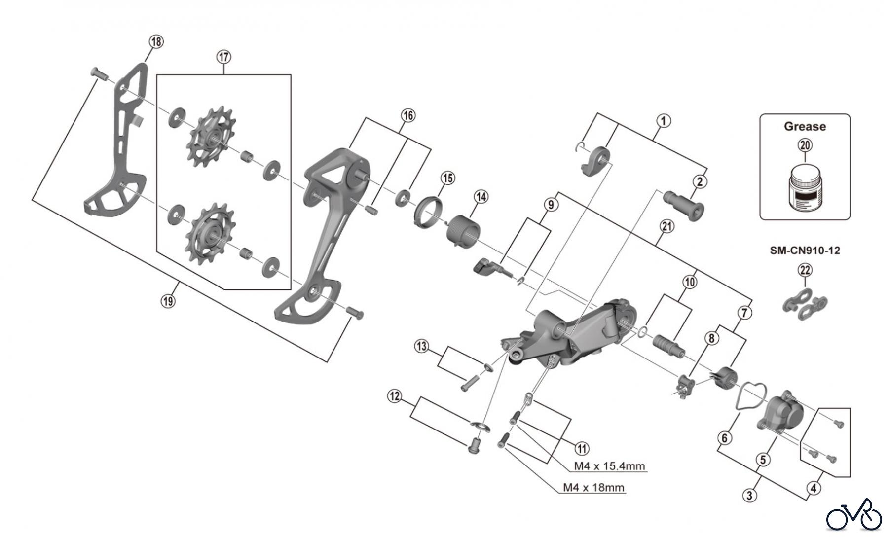 Shimano RD Rear Derailleur - Schaltwerk RD-M6100 12-Fach DEORE Rear Derailleur