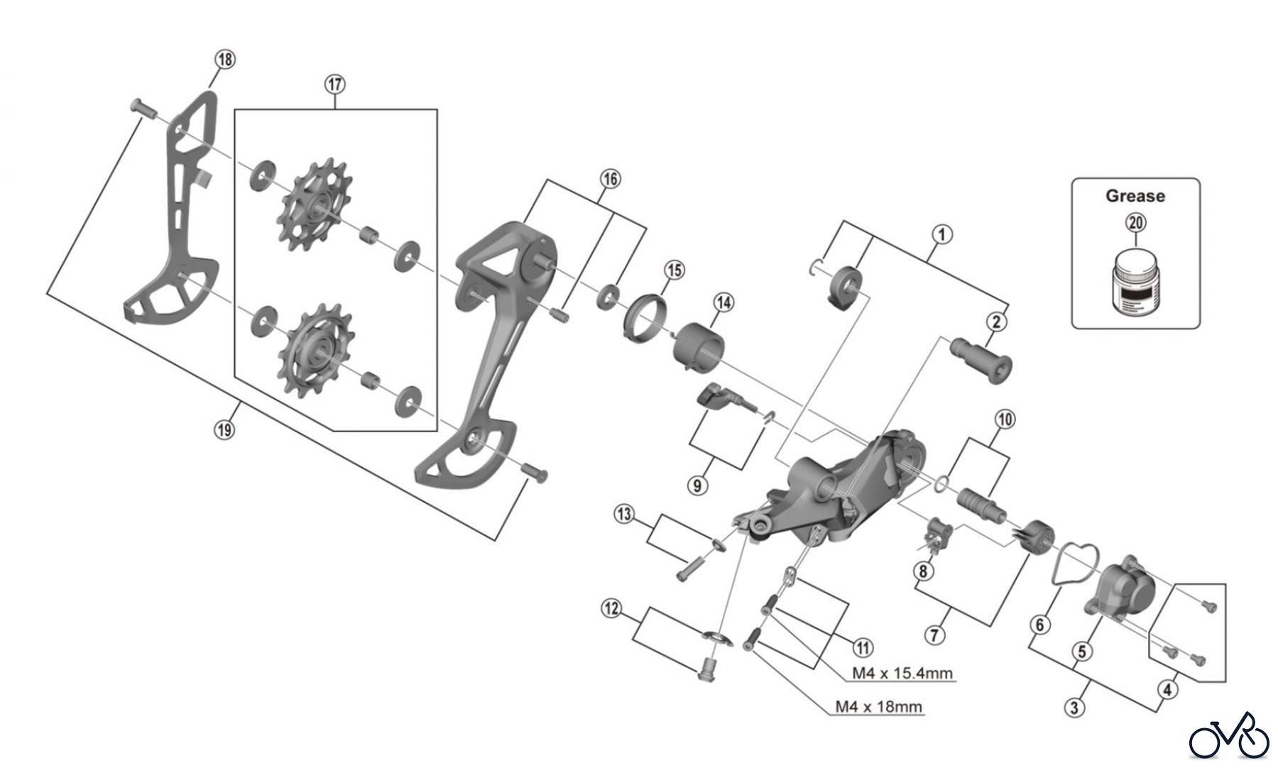 Shimano RD Rear Derailleur - Schaltwerk RD-M5100 11-fach DEORE Rear Derailleur