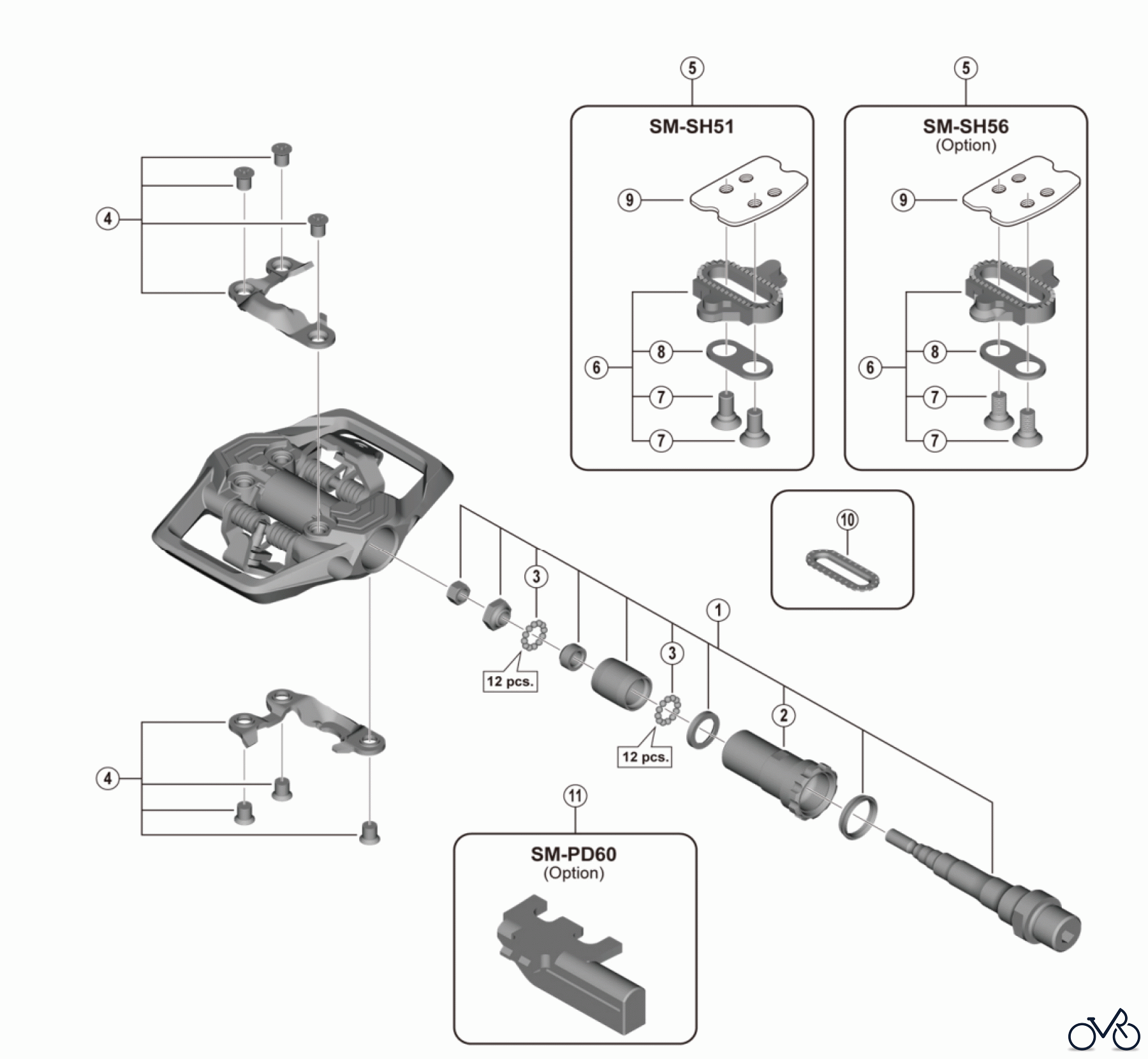 Shimano PD Pedal - Pedale PD-ME700 SPD Pedals