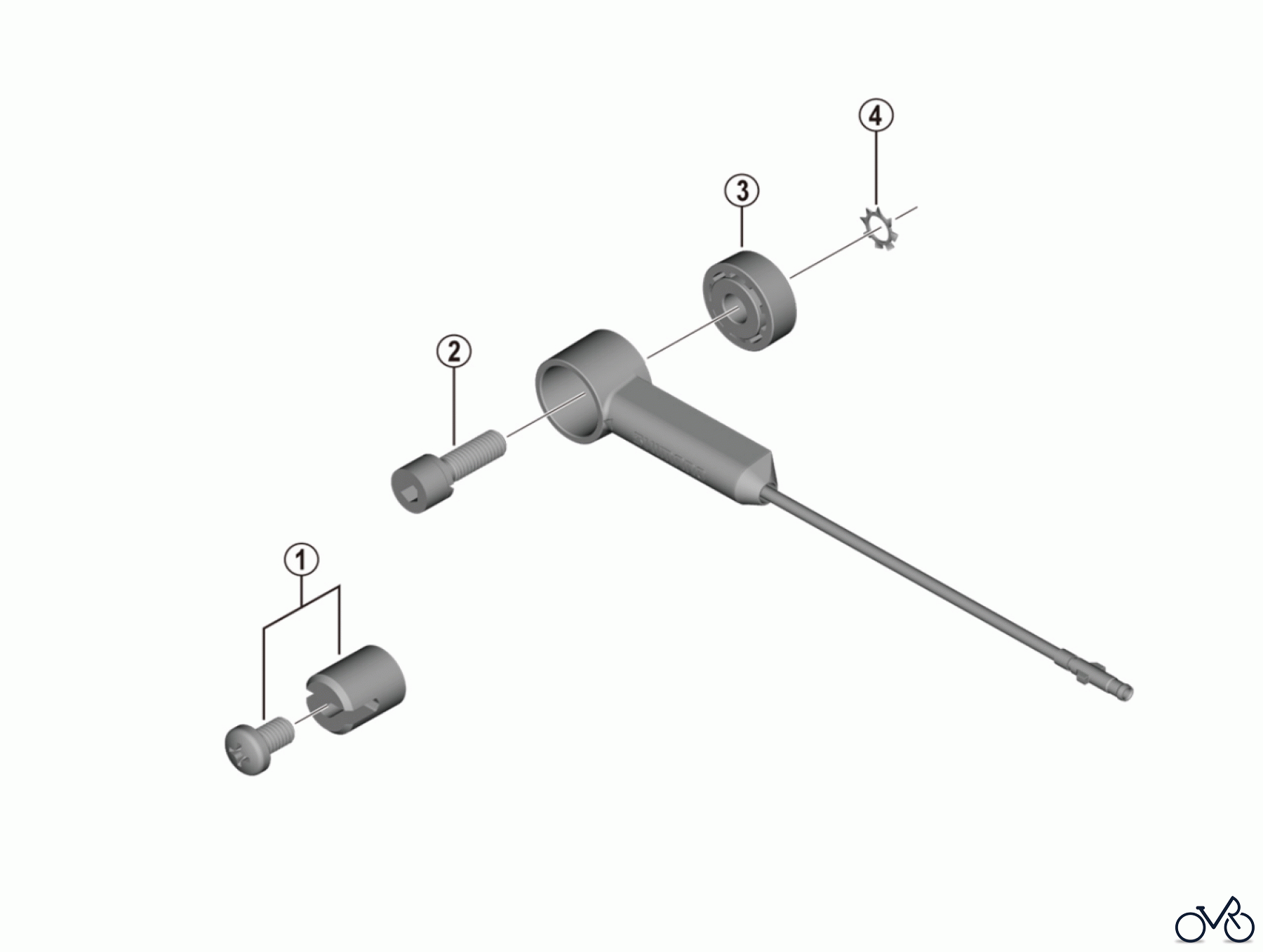 Shimano EW Elektrische Kabel EW-SS300 Geschwindigkeitssensor-Einheit SHIMANO STEPS (1-Loch-Montage)