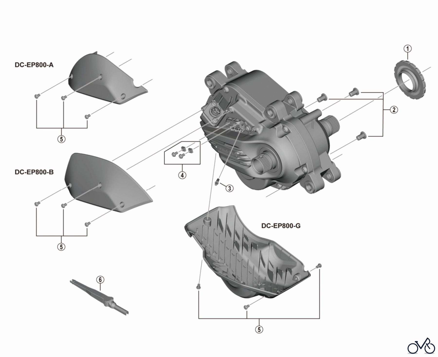 Shimano DU Drive Unit Antriebseinheit (E-Bike) DU-EP800, DC-EP800