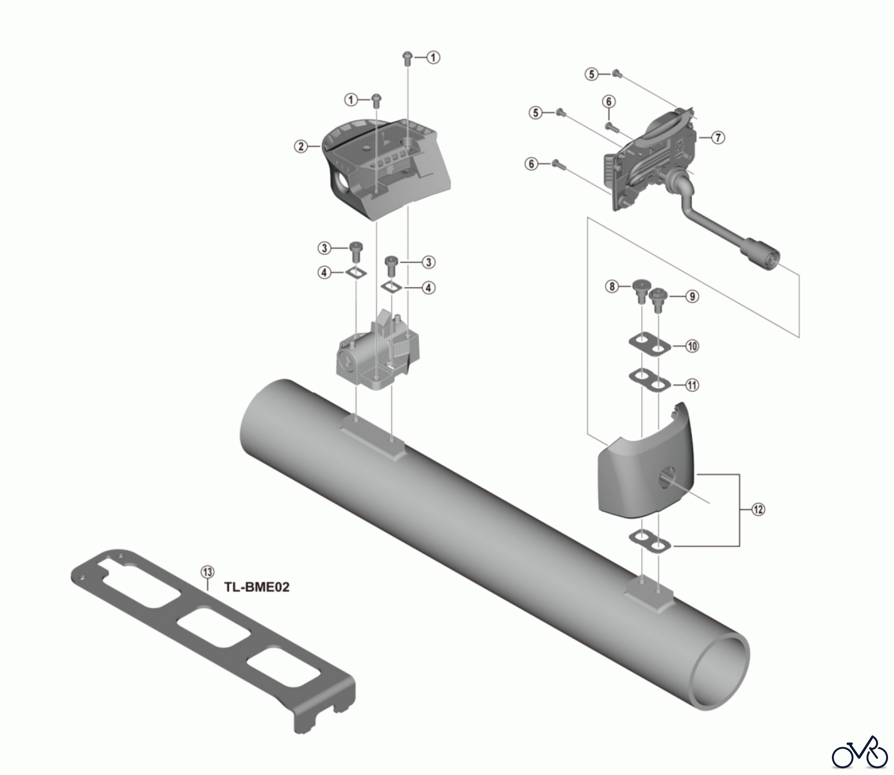 Shimano BM Akkuhalterung (E-Bike) BM-E8016 Akkuhalter SHIMANO STEPS für Rahmenmontage