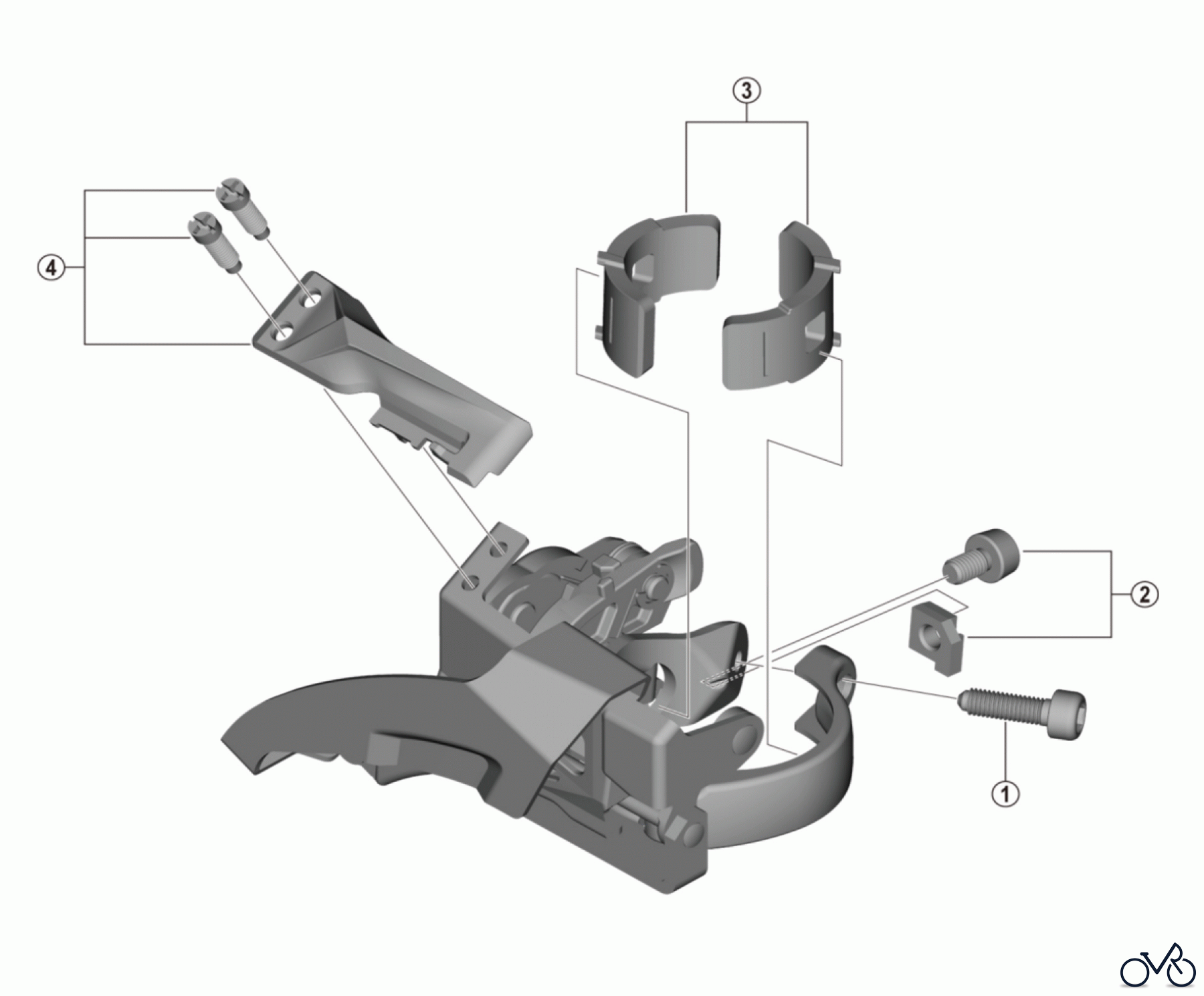 Shimano FD Front Derailleur - Umwerfer FD-M315-TS (2x8/7-speed) ALTUS Front Derailleur