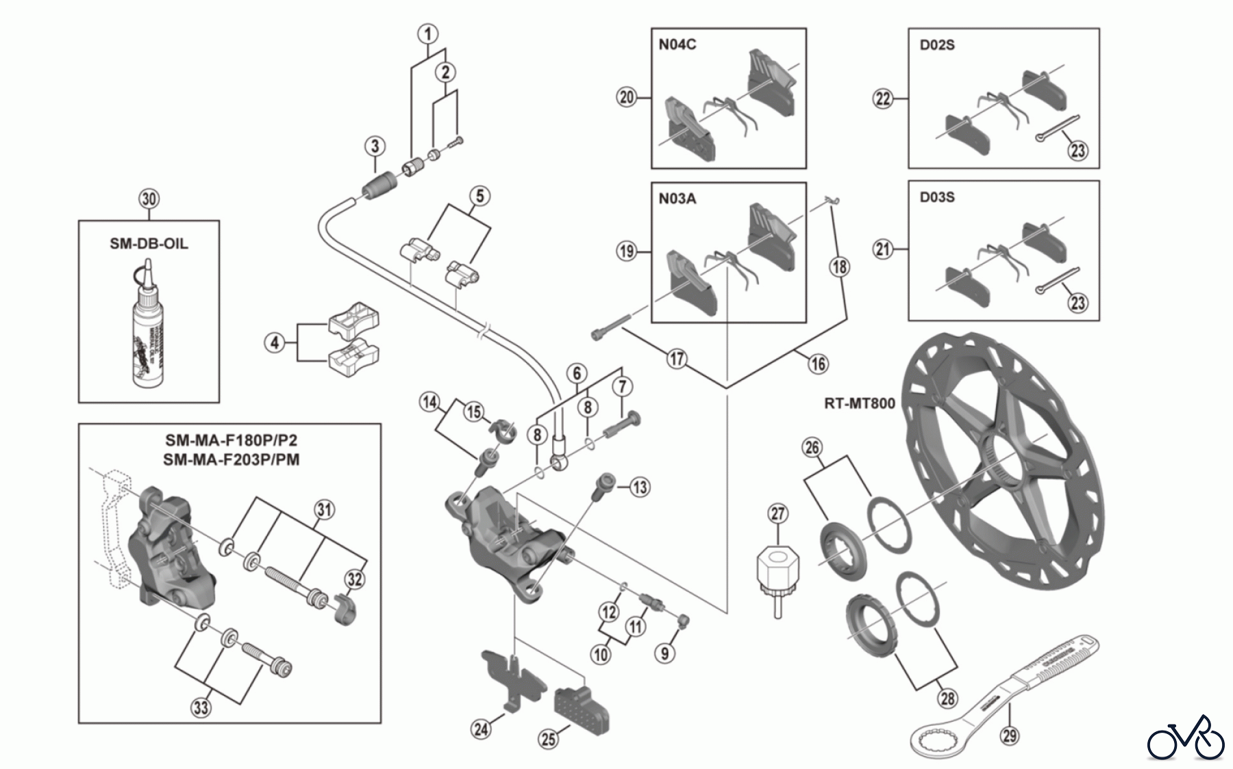  Shimano BR Brake - Bremse BR-M8120 DEORE XT Disc Brake
